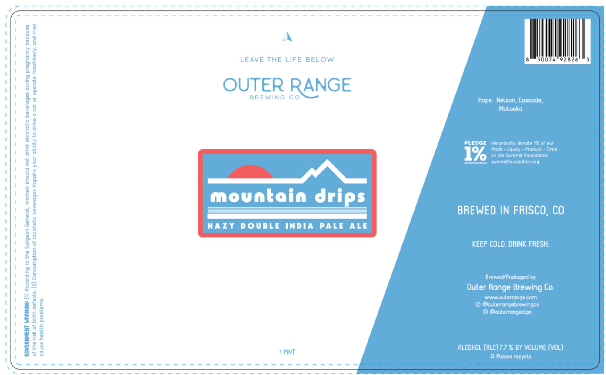 Mountain Drips by Outer Range Brewing Co. - beer label