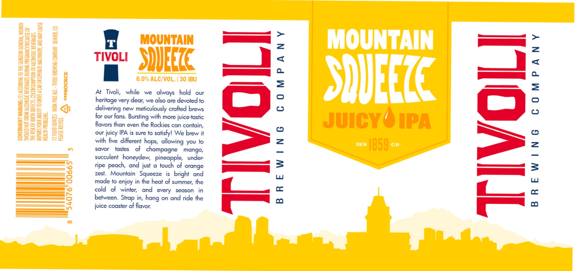Mountain Tivoli Squeeze by Tivoli Brewing Company - beer label
