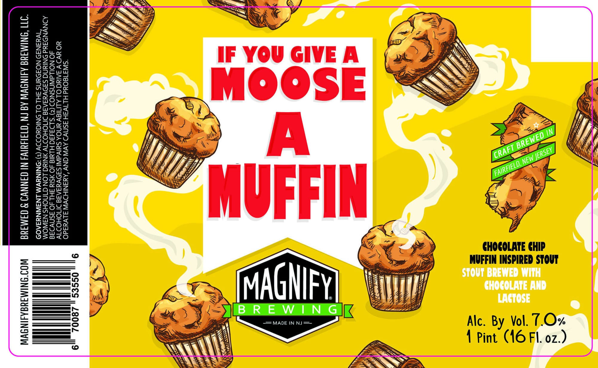 If You Give a Moose a Muffin by Magnify Brewing - beer label