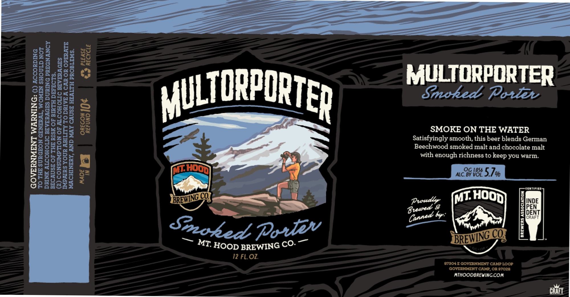 Multorporter Smoked Porter by Mt. Hood Brewing Co. - beer label