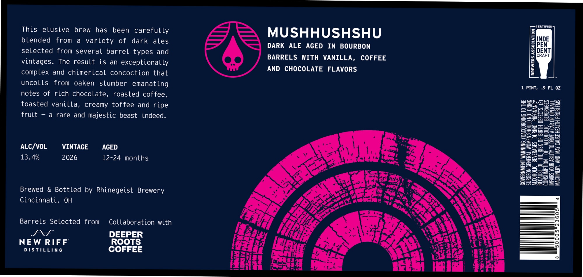 Mushhushshu by Rhinegeist Brewery - beer label