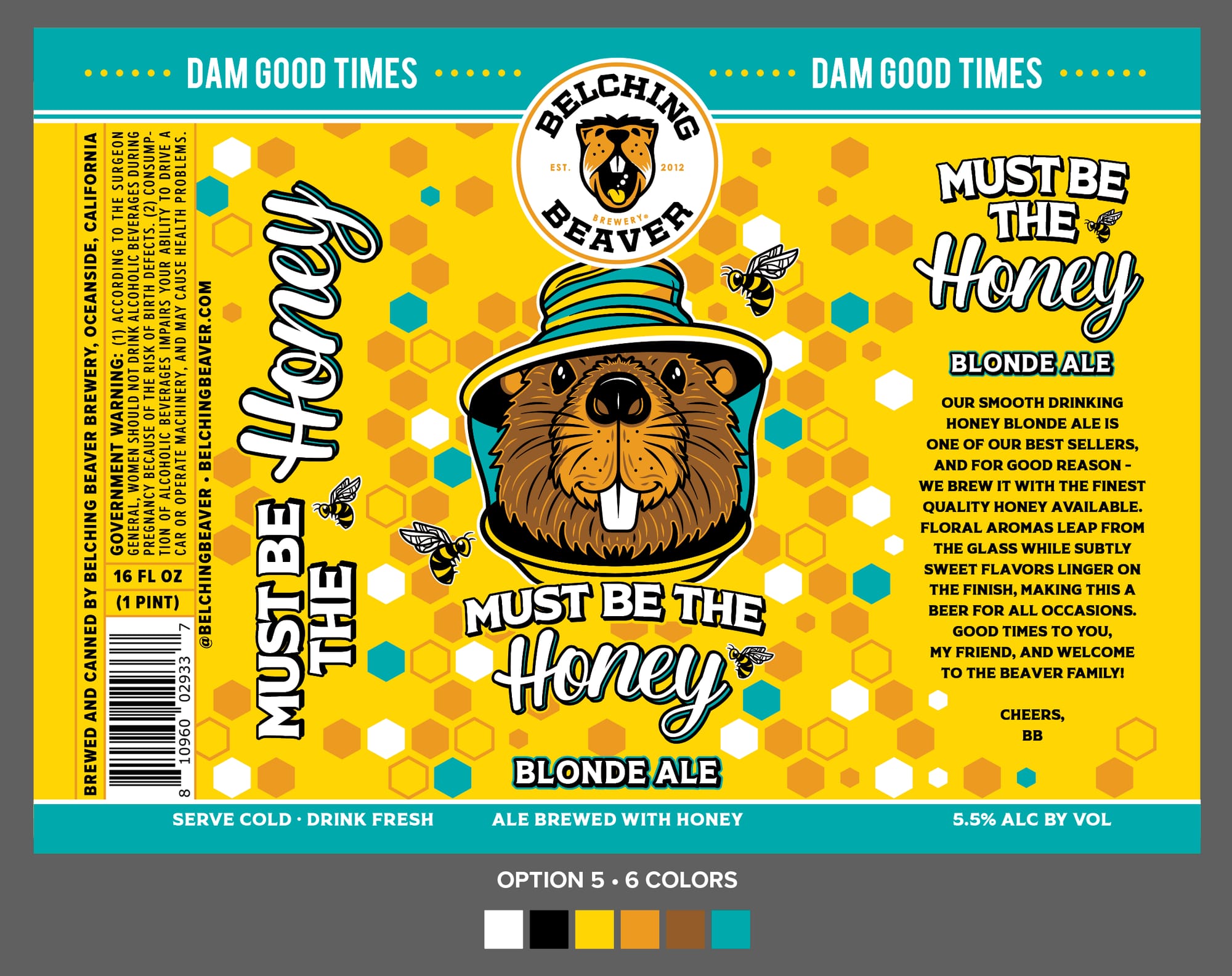 Must Be The Honey by Belching Beaver Brewery - beer label