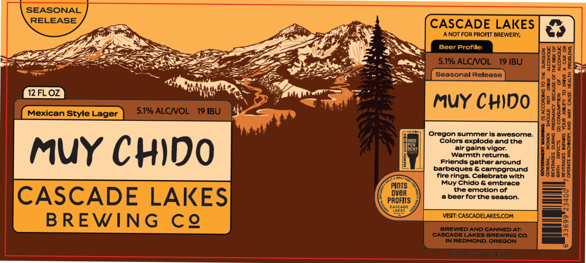 Muy Chido by Cascade Lakes Brewing Co. - beer label