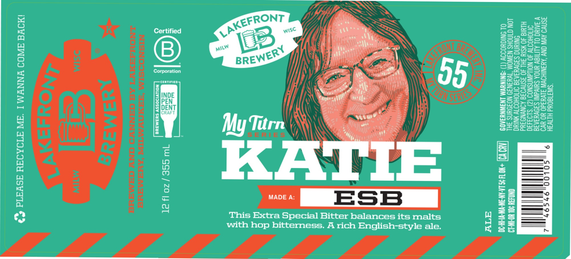 My Turn Katie by Lakefront Brewery - beer label