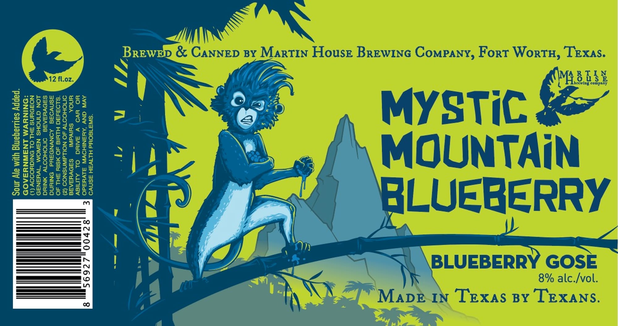 Mystic Mountain Blueberry by Martin House Brewing Company - beer label