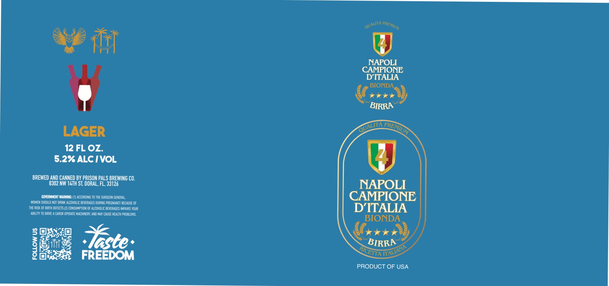 Napoli Campione d’Italia Birra by Prison Pals Brewing Co. - beer label