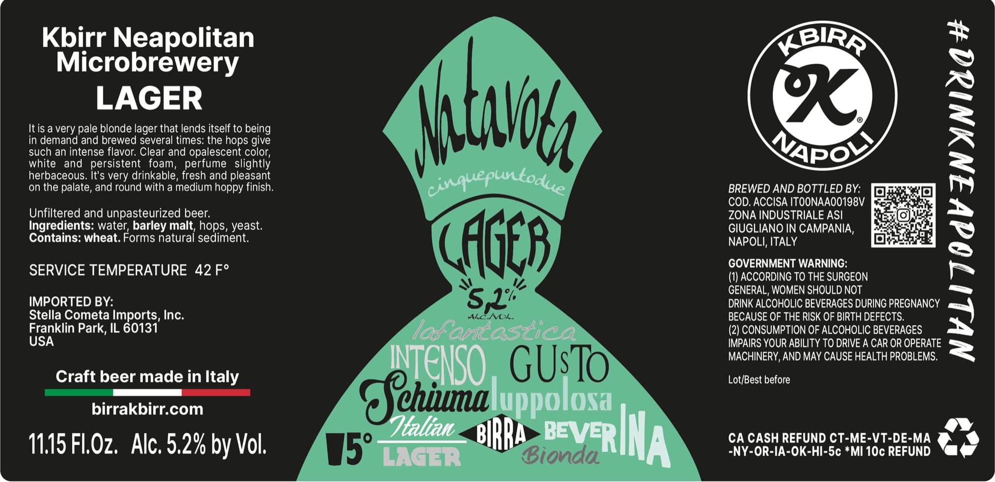 Natavoa Lager by Kbirr - beer label