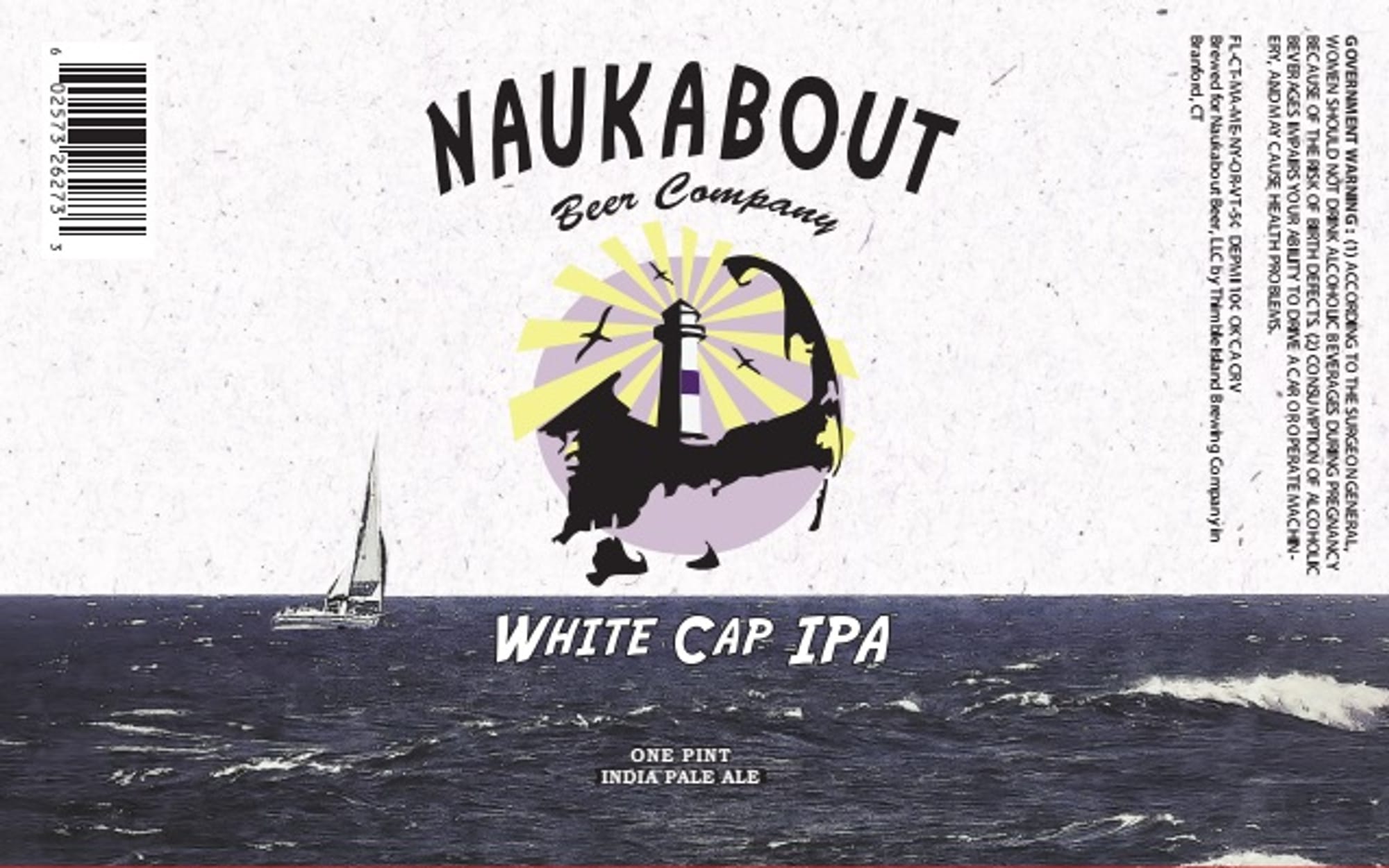 White Cap IPA by Naukabout Beer Company - beer label