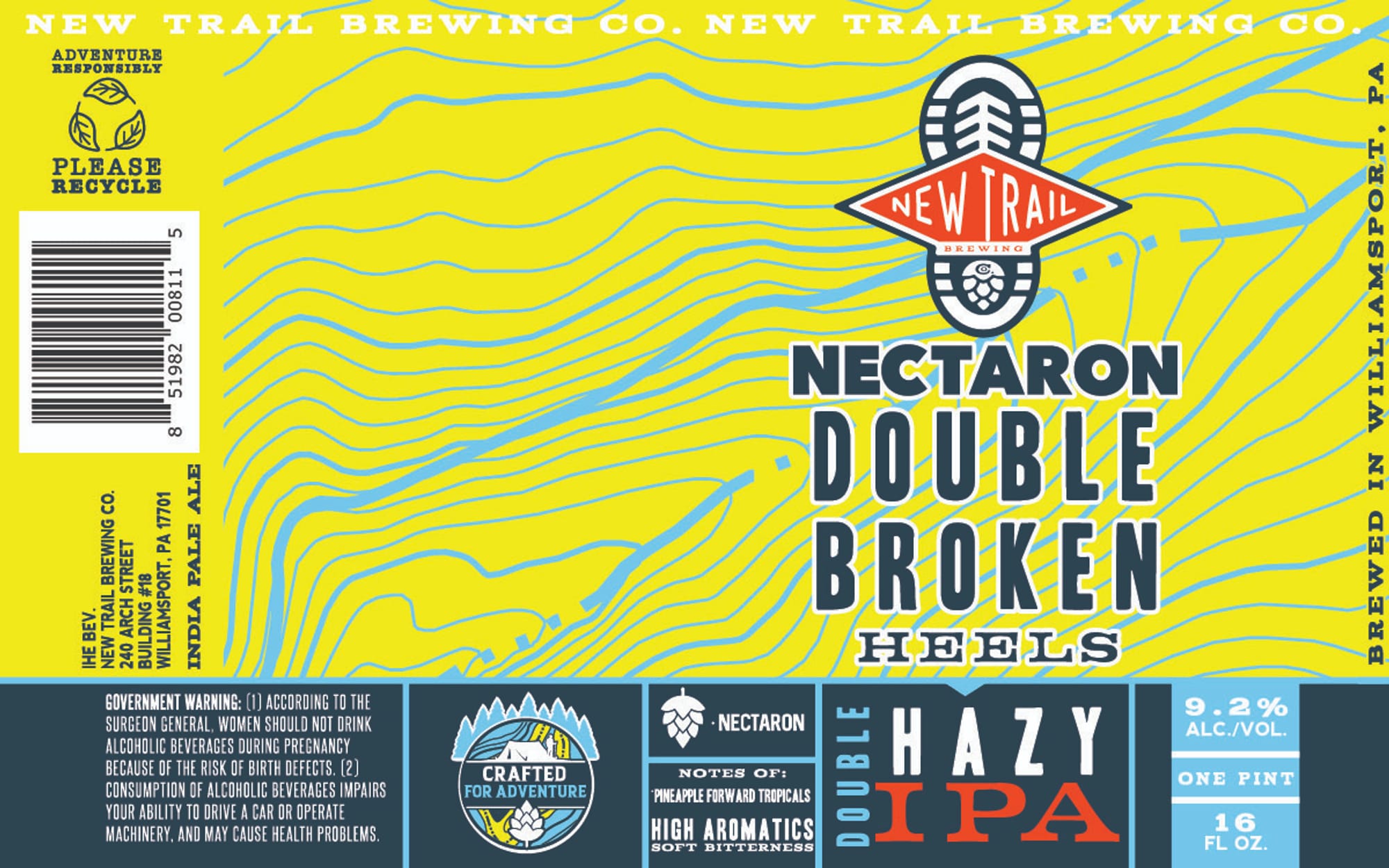 Nectaron Double Broken Heels by New Trail Brewing - beer label
