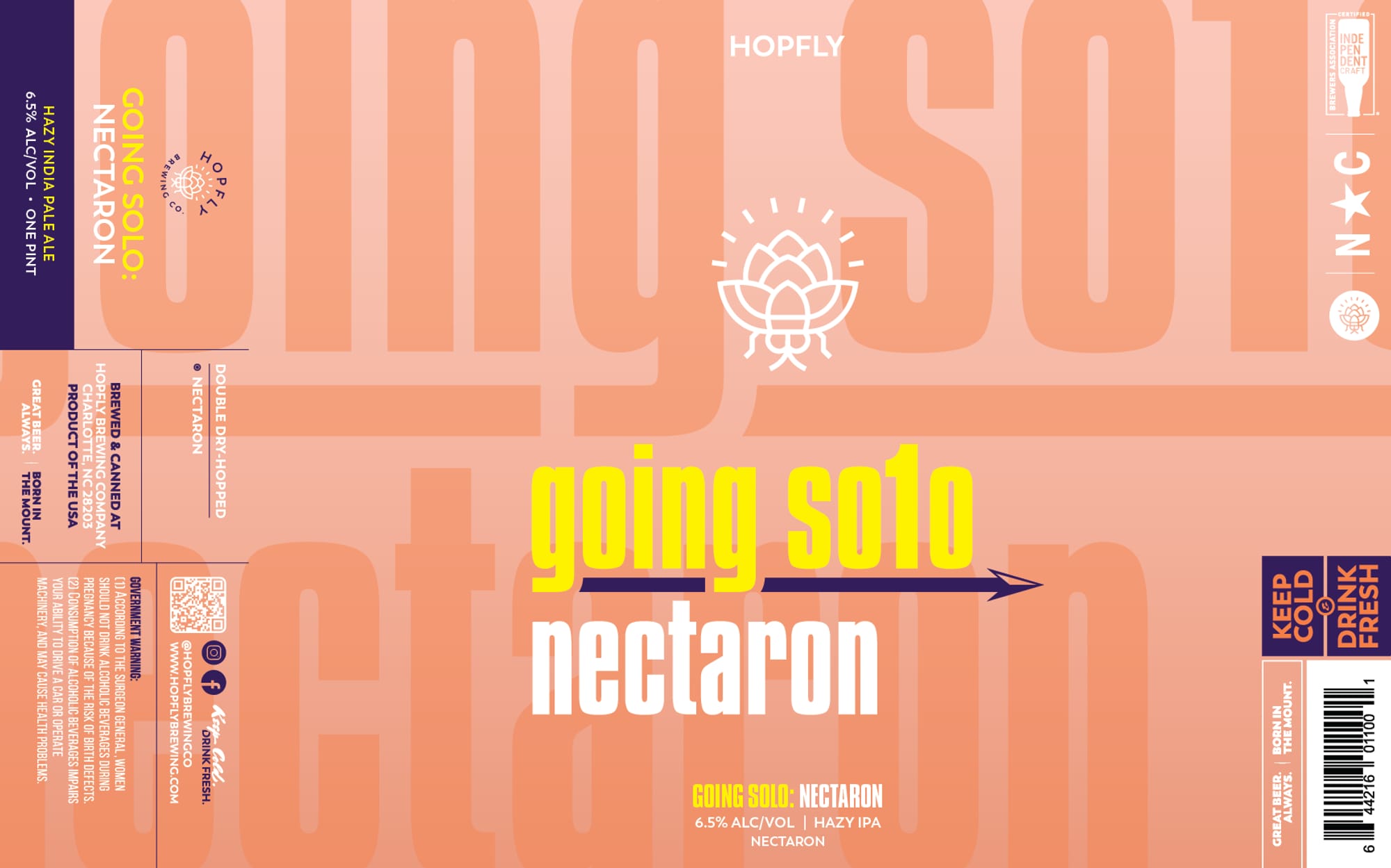 Nectaron by Hop Fly Brewing Co. - beer label