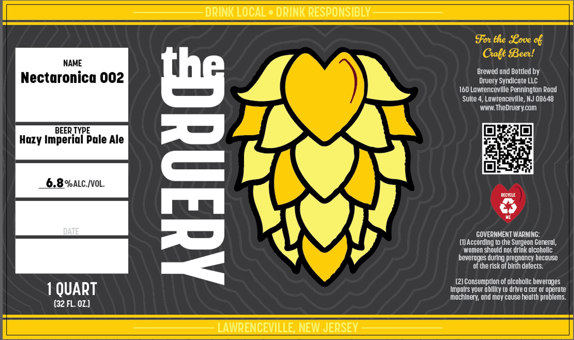 Nectaronica 002 by The Druery Syndicate LLC - beer label