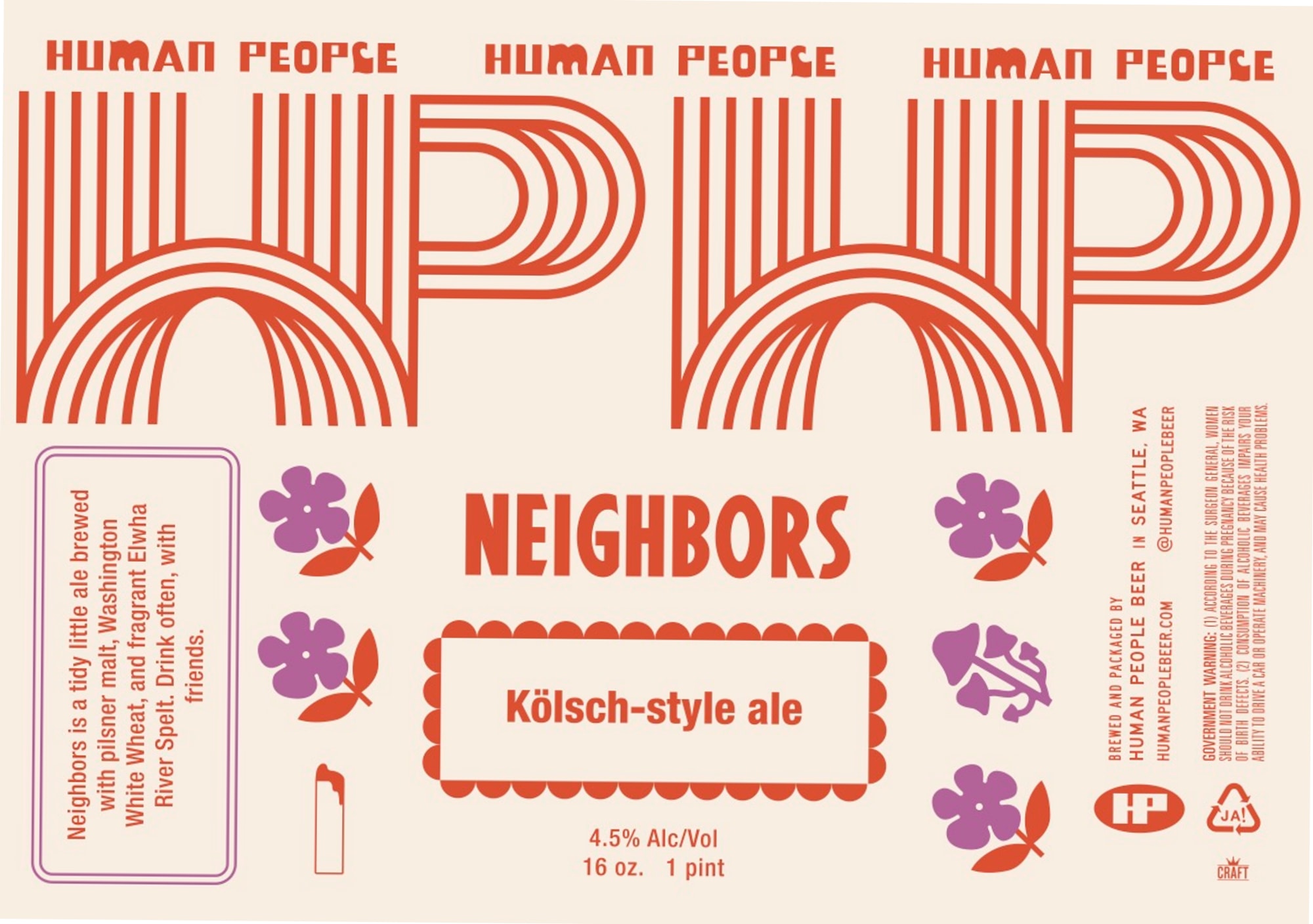 Neighbors by Human People - beer label