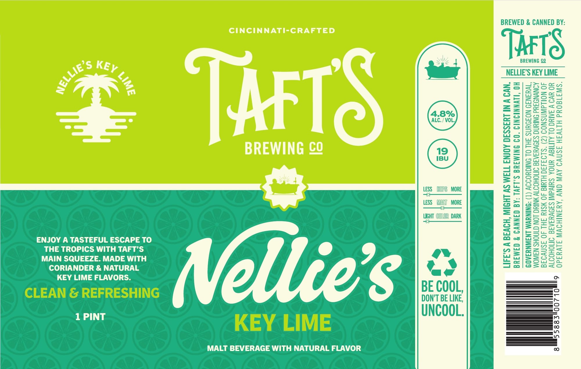 Nellie’s Key Lime by Taft’s Brewing Co. - beer label