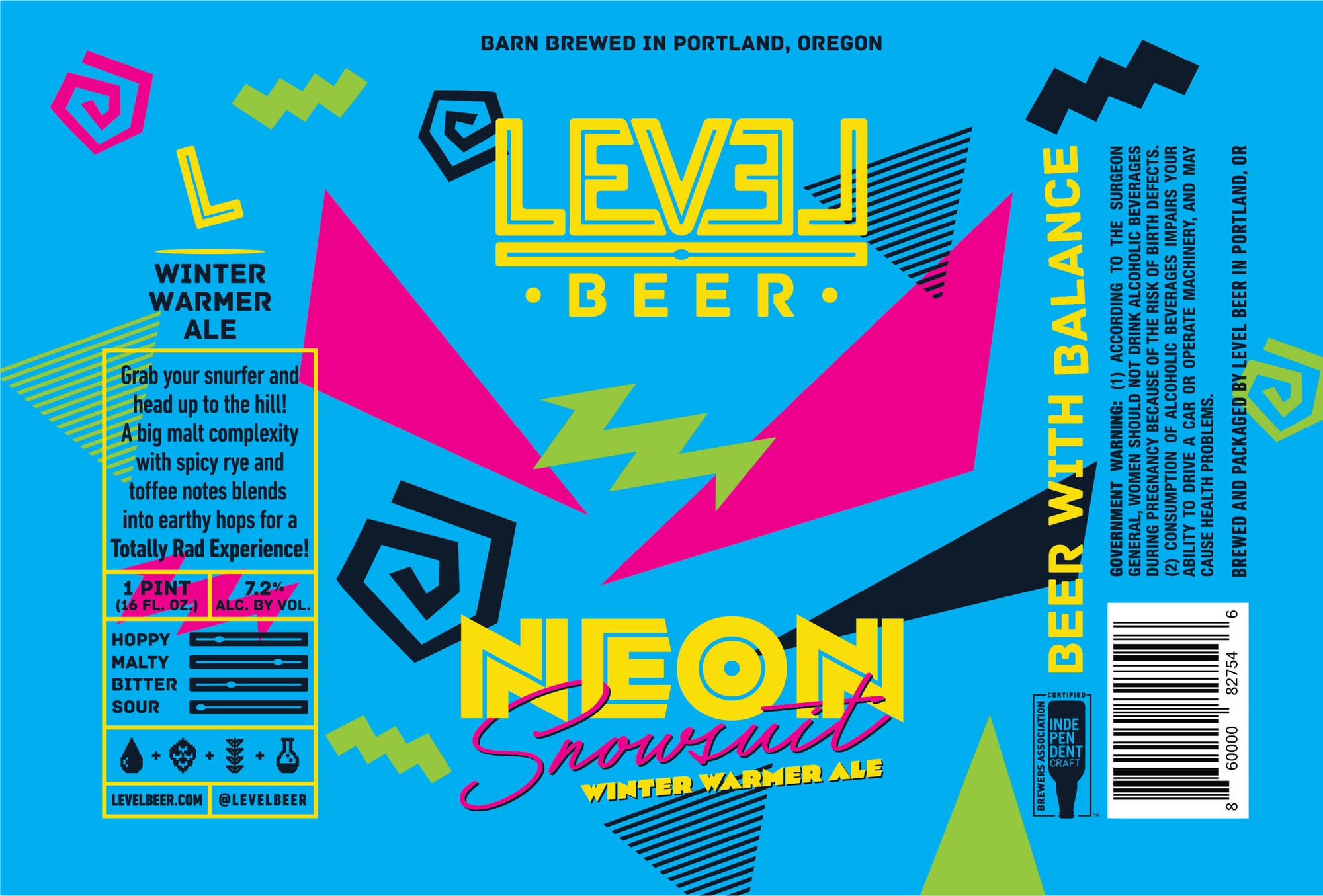 Neon Snowsuit by Level Beer - beer label