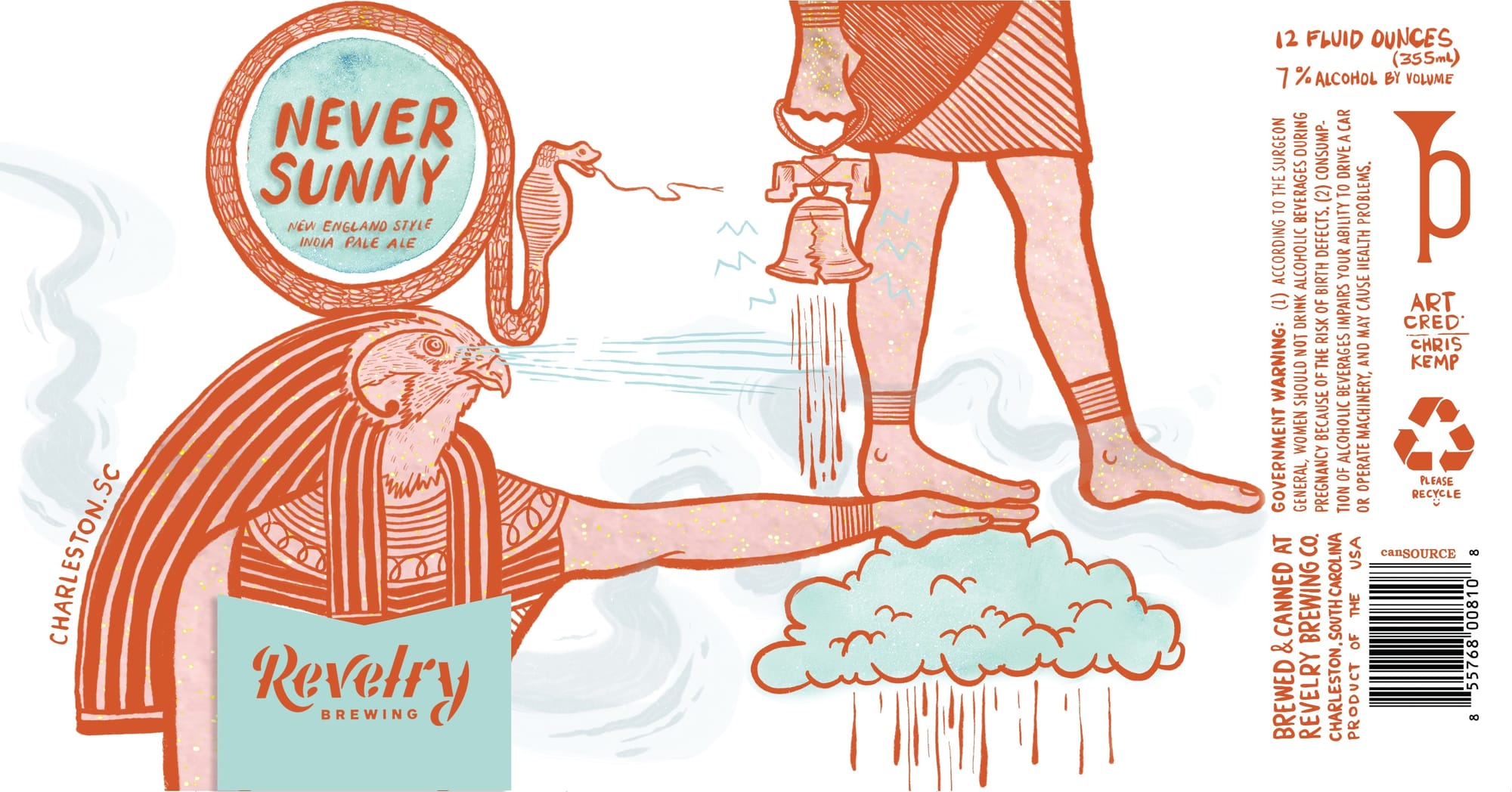 Never Sunny by Revelry Brewing - beer label