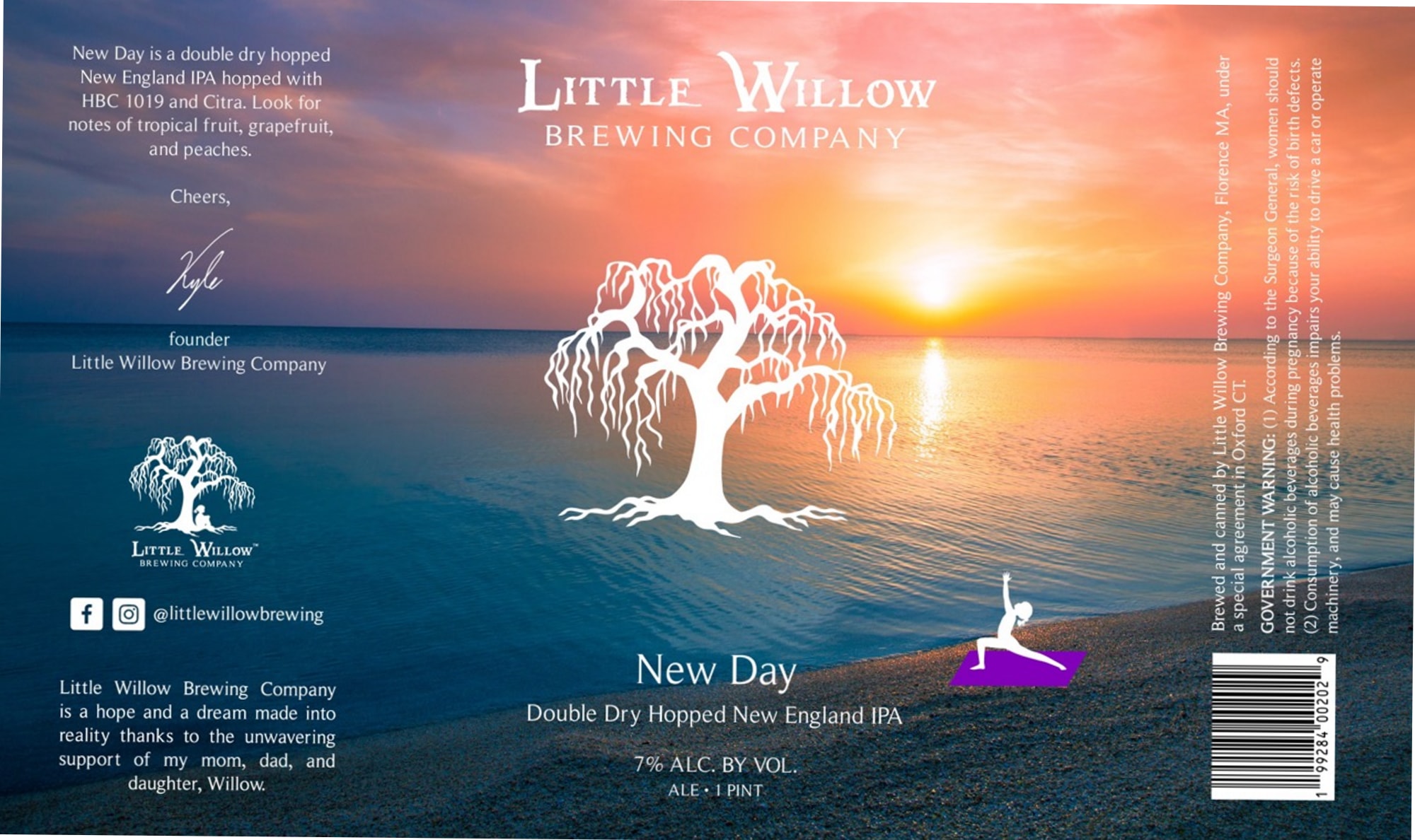 New Day by Little Willow Brewing Company - beer label