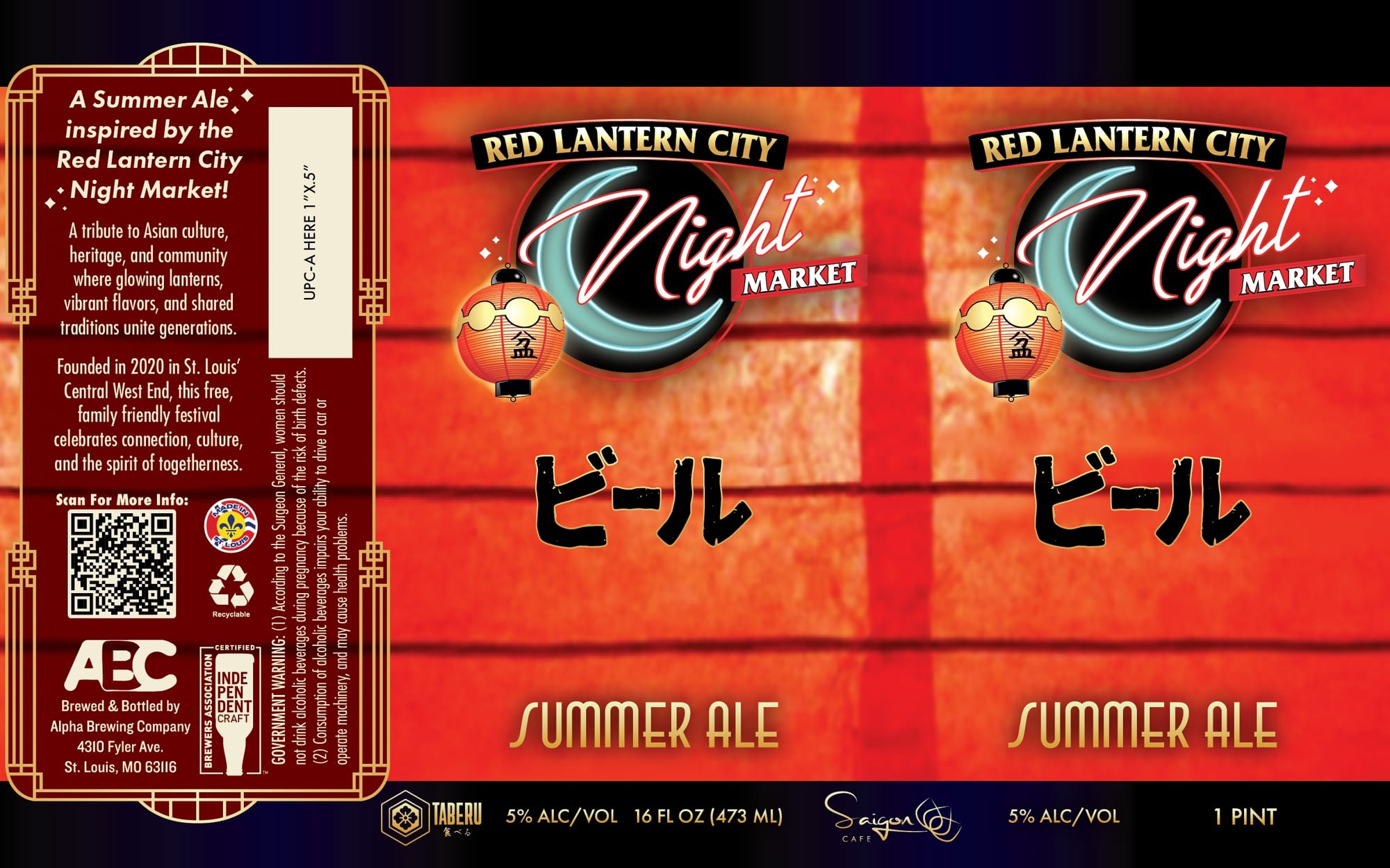 Night Market Summer Ale by Red Lantern City - beer label