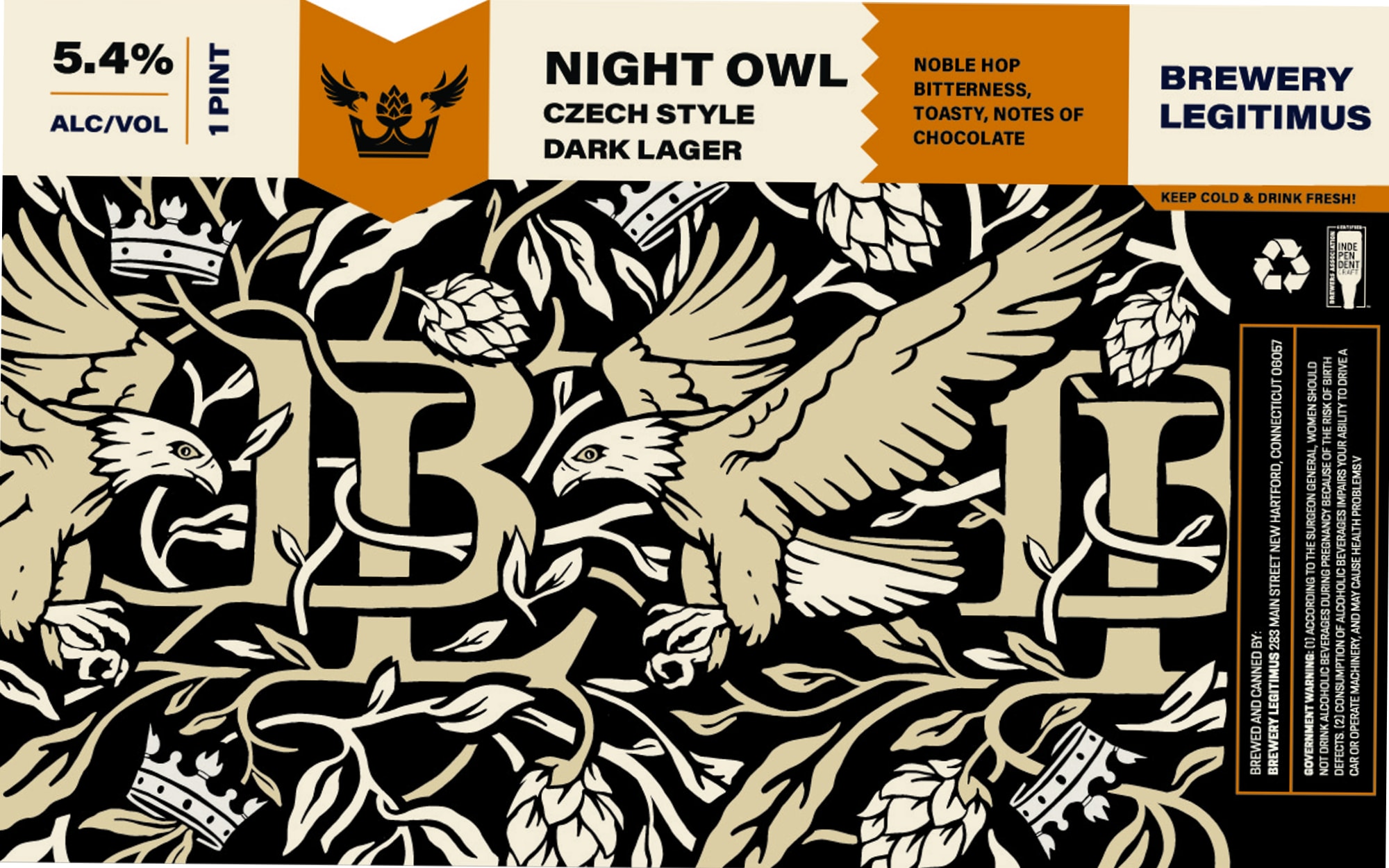 Night Owl by Noble Hop Brewery - beer label