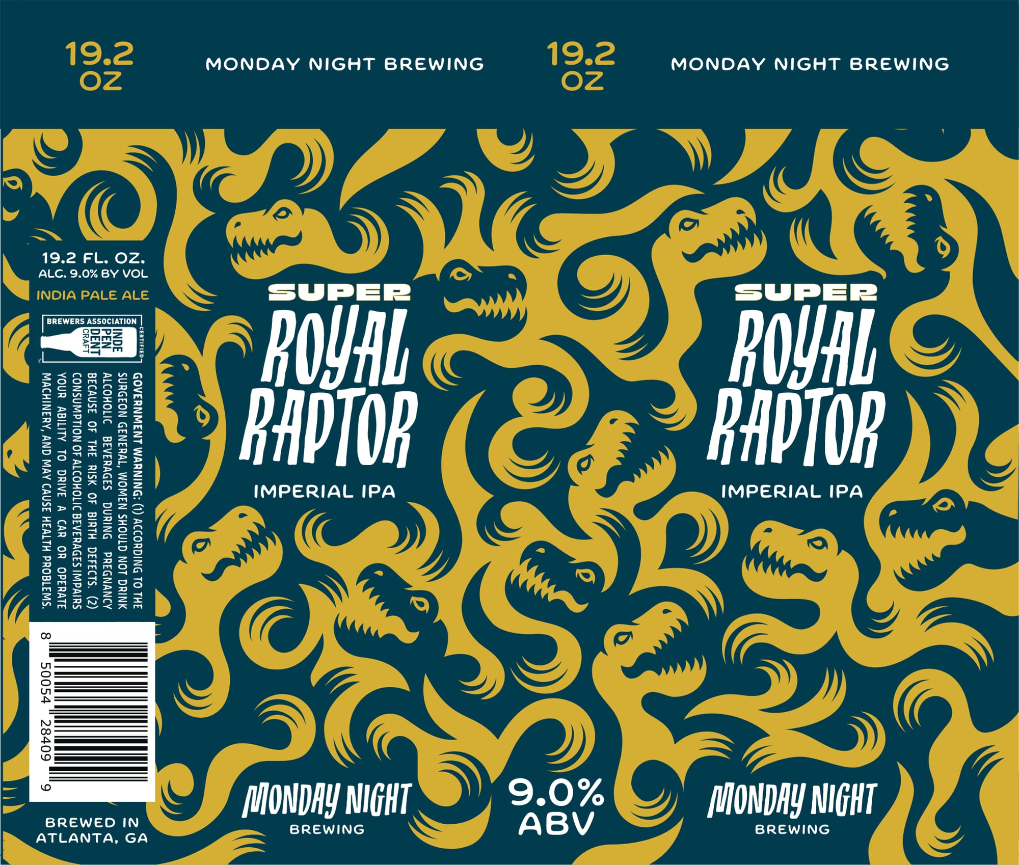 Super Royal Raptor by Monday Night Brewing - beer label