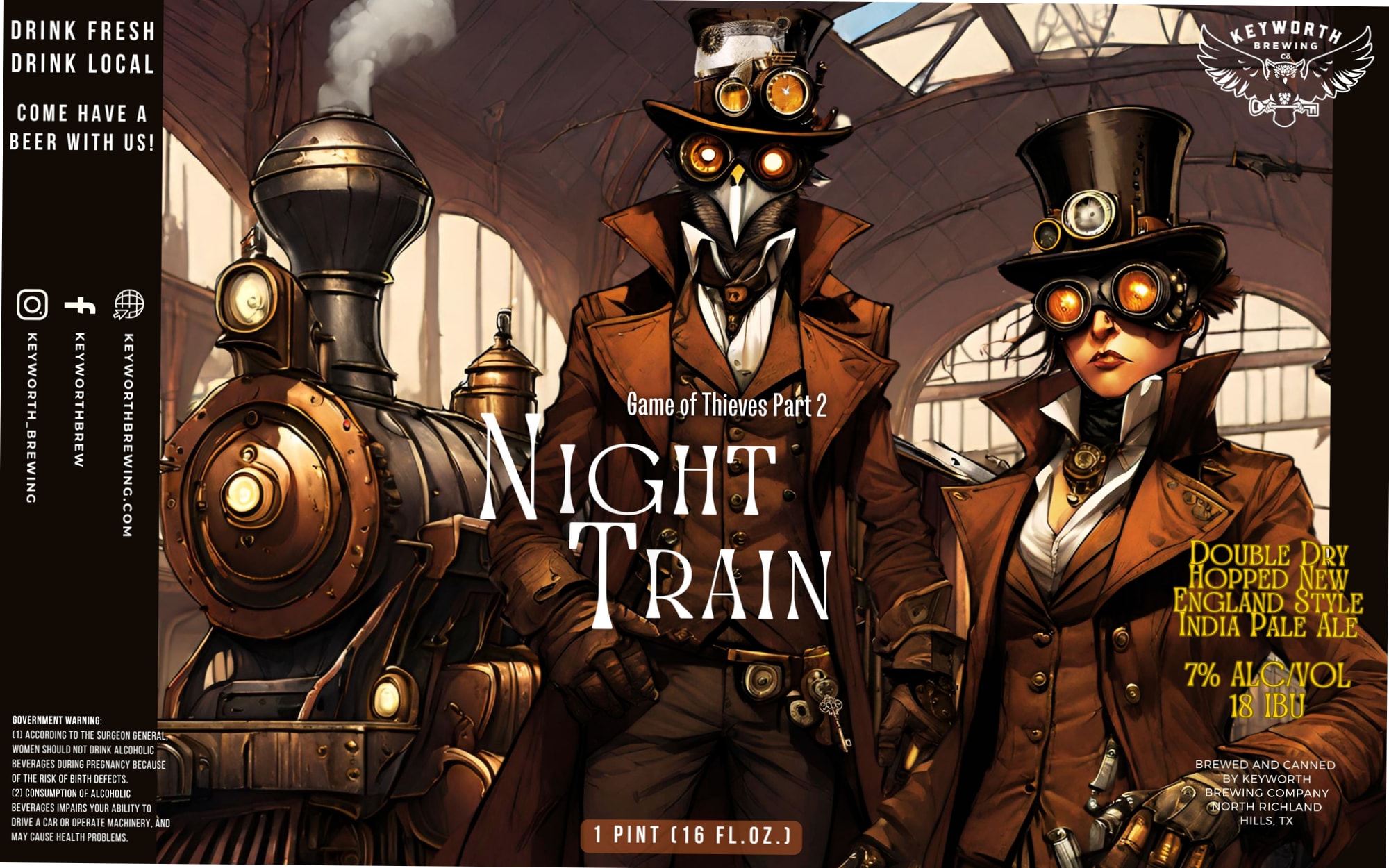 Night Train by Keyworth Brewing - beer label