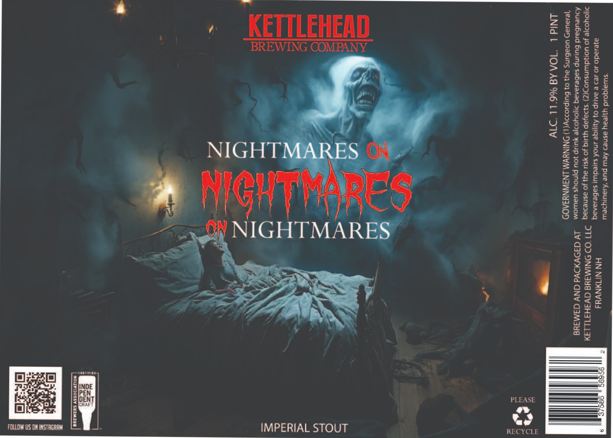 Nightmares on Nightmares by Kettlehead Brewing Company - beer label