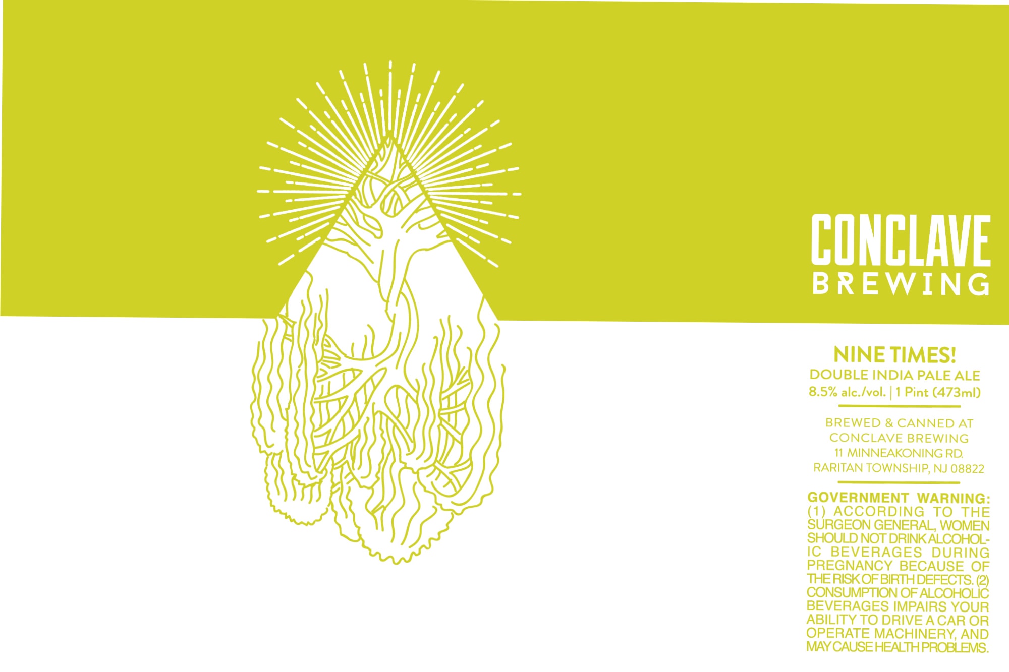 Nine Times! by Conclave Brewing - beer label