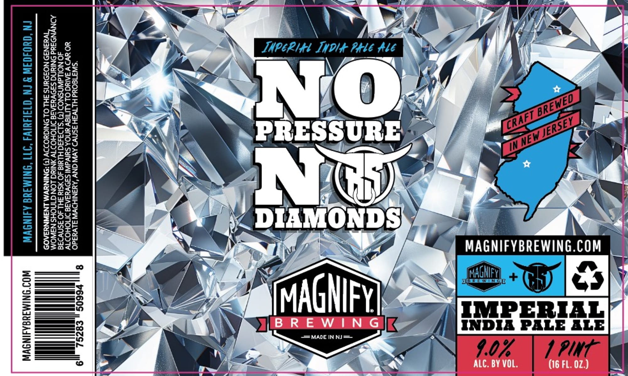 No Diamonds by Magnify Brewing - beer label