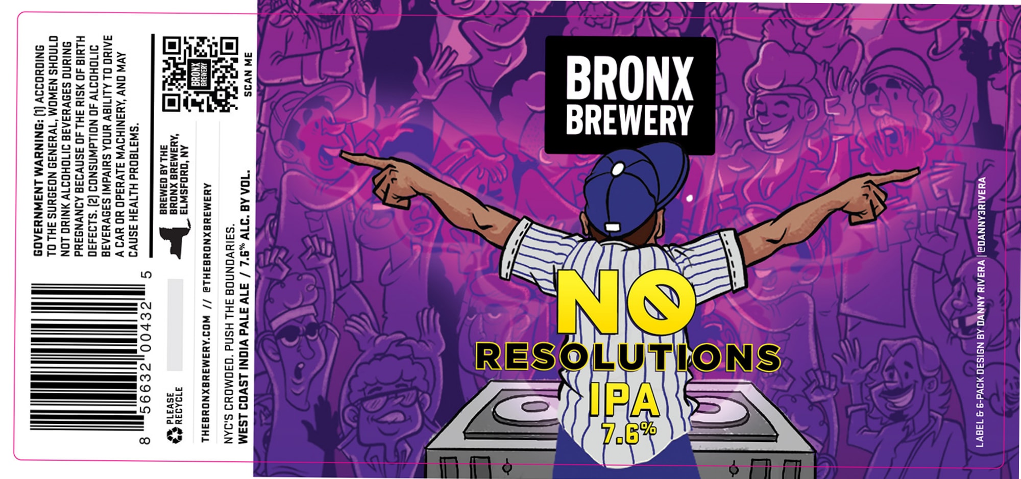 No Resolutions IPA by Bronx Brewery - beer label