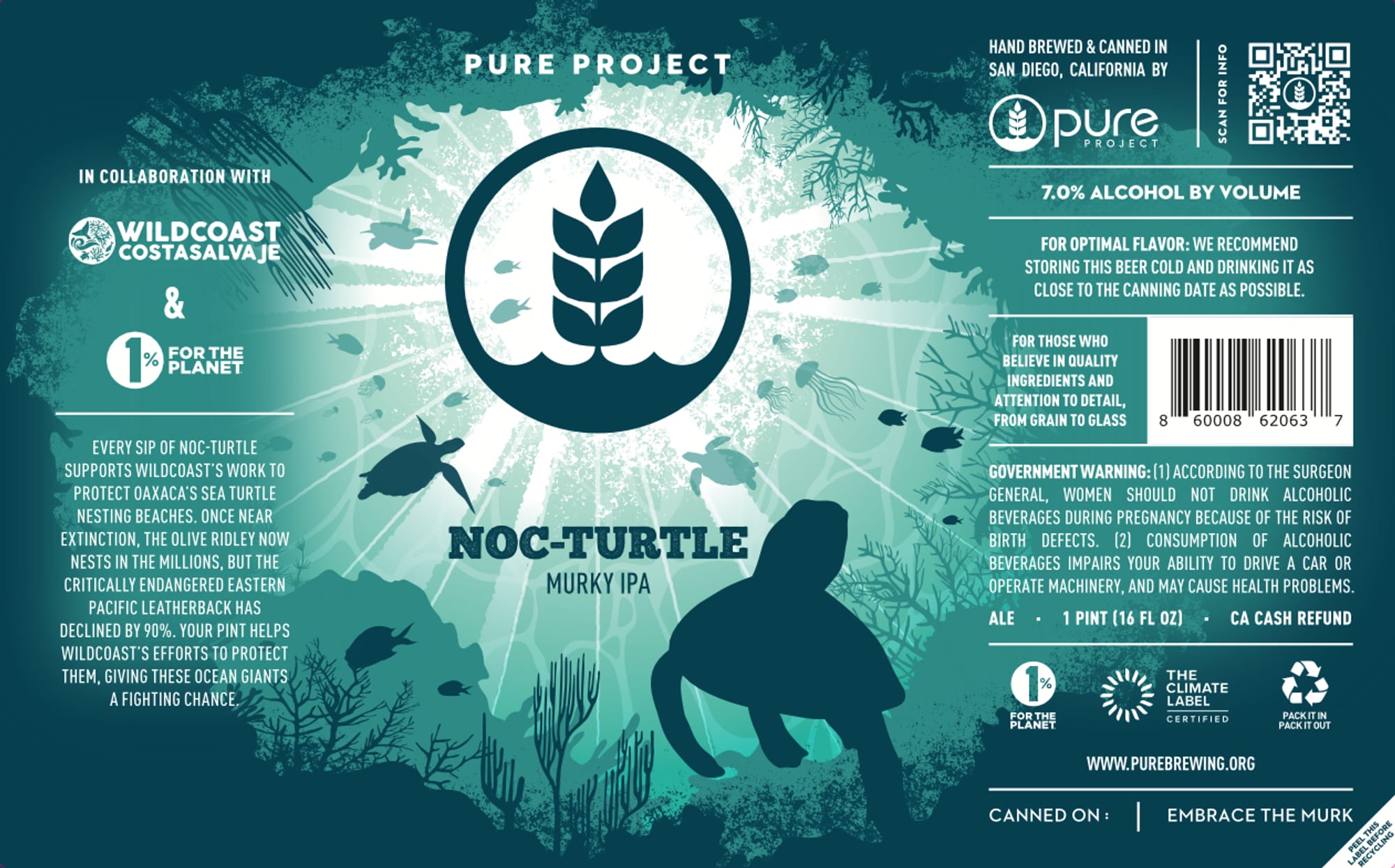 Noc-Turtle by Pure Project - beer label
