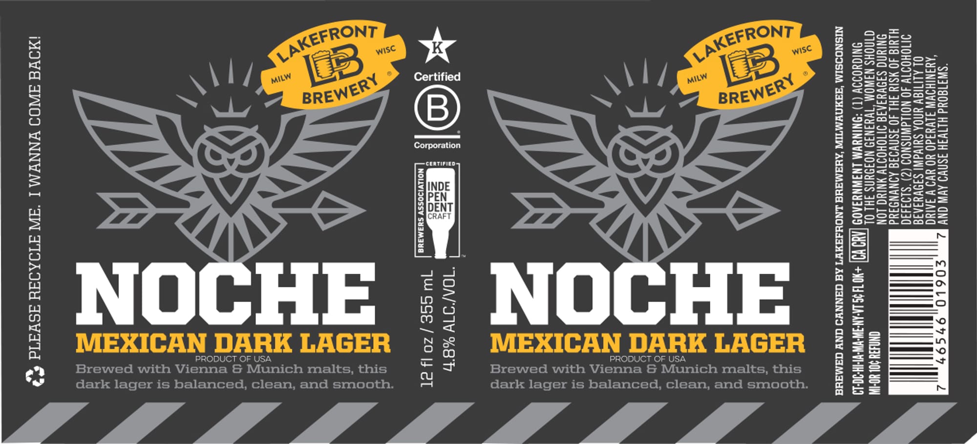 Noche by Lakefront Brewery - beer label