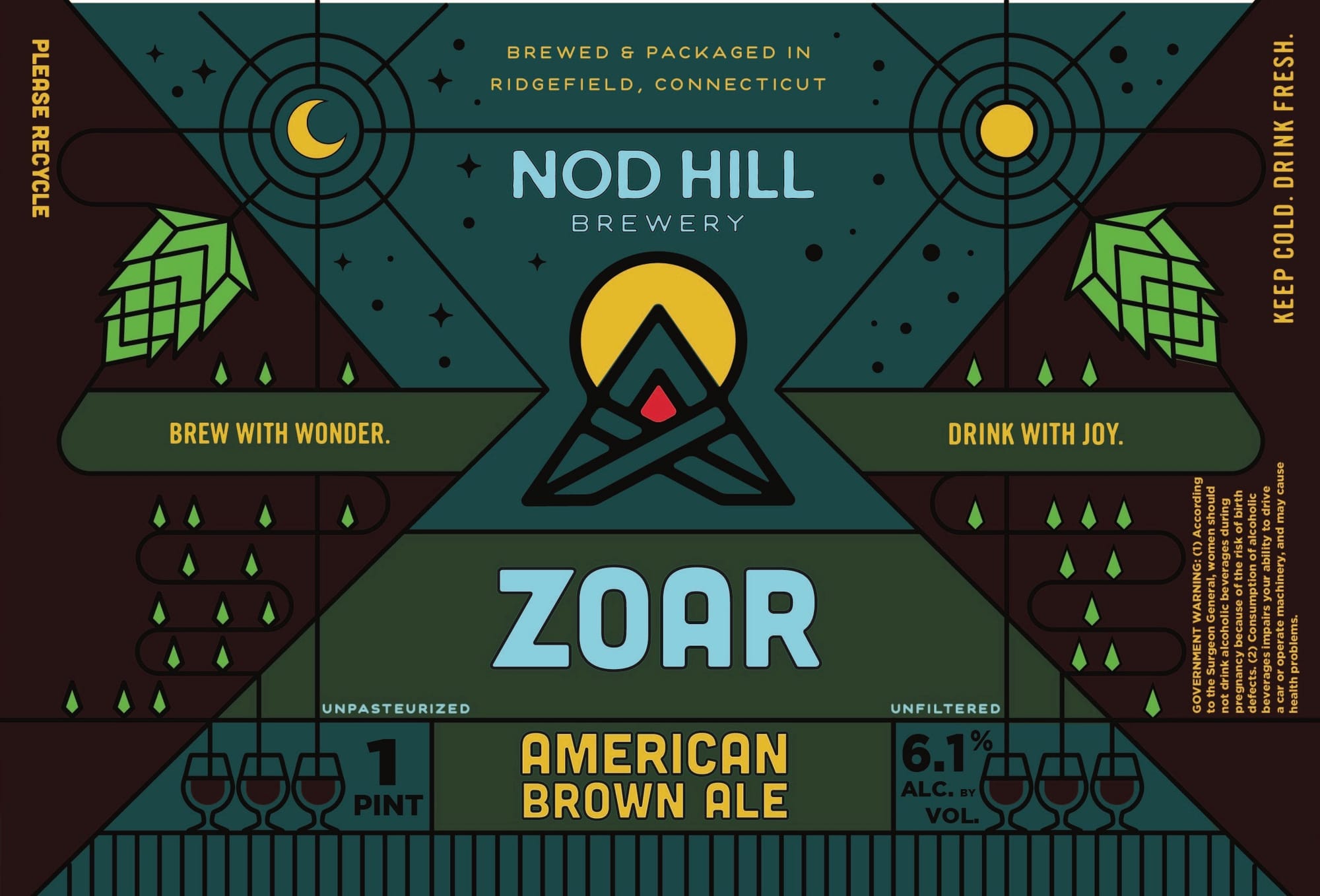 Zoar by Nod Hill Brewery - beer label