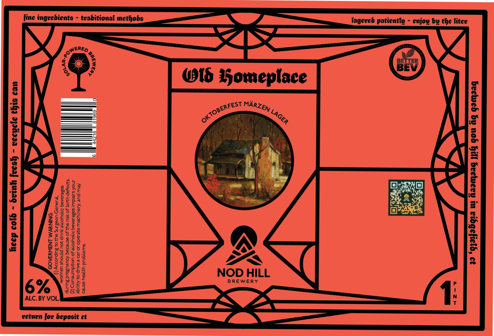 Old Homeplace Oktoberfest Märzen Lager by Nod Hill Brewery - beer label