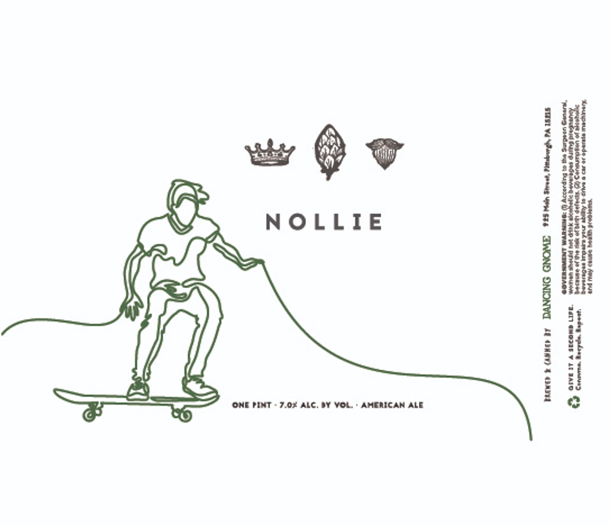 Nollie by Dancing Gnome - beer label
