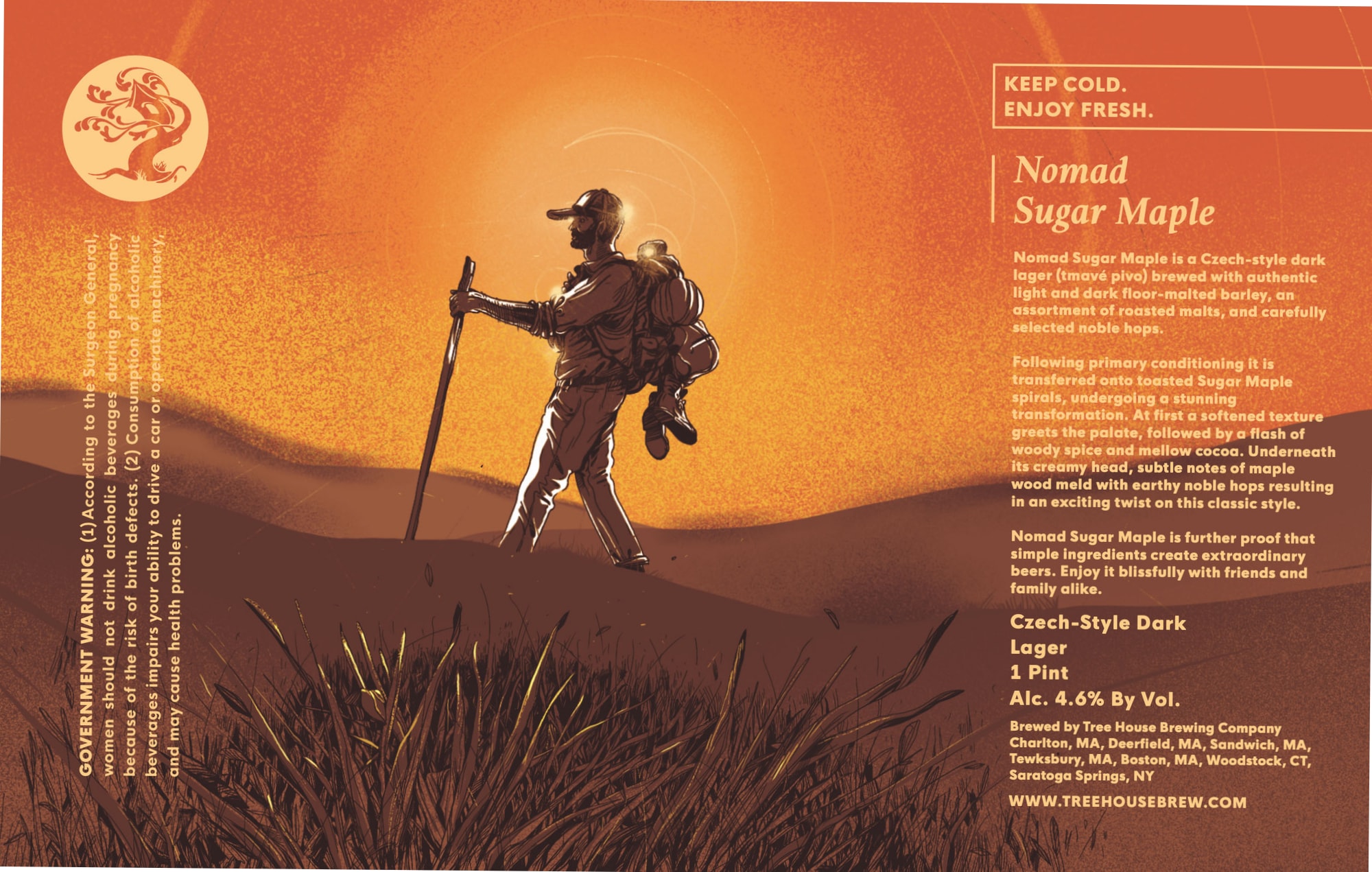 Nomad Sugar Maple by Tree House Brewing Company - beer label