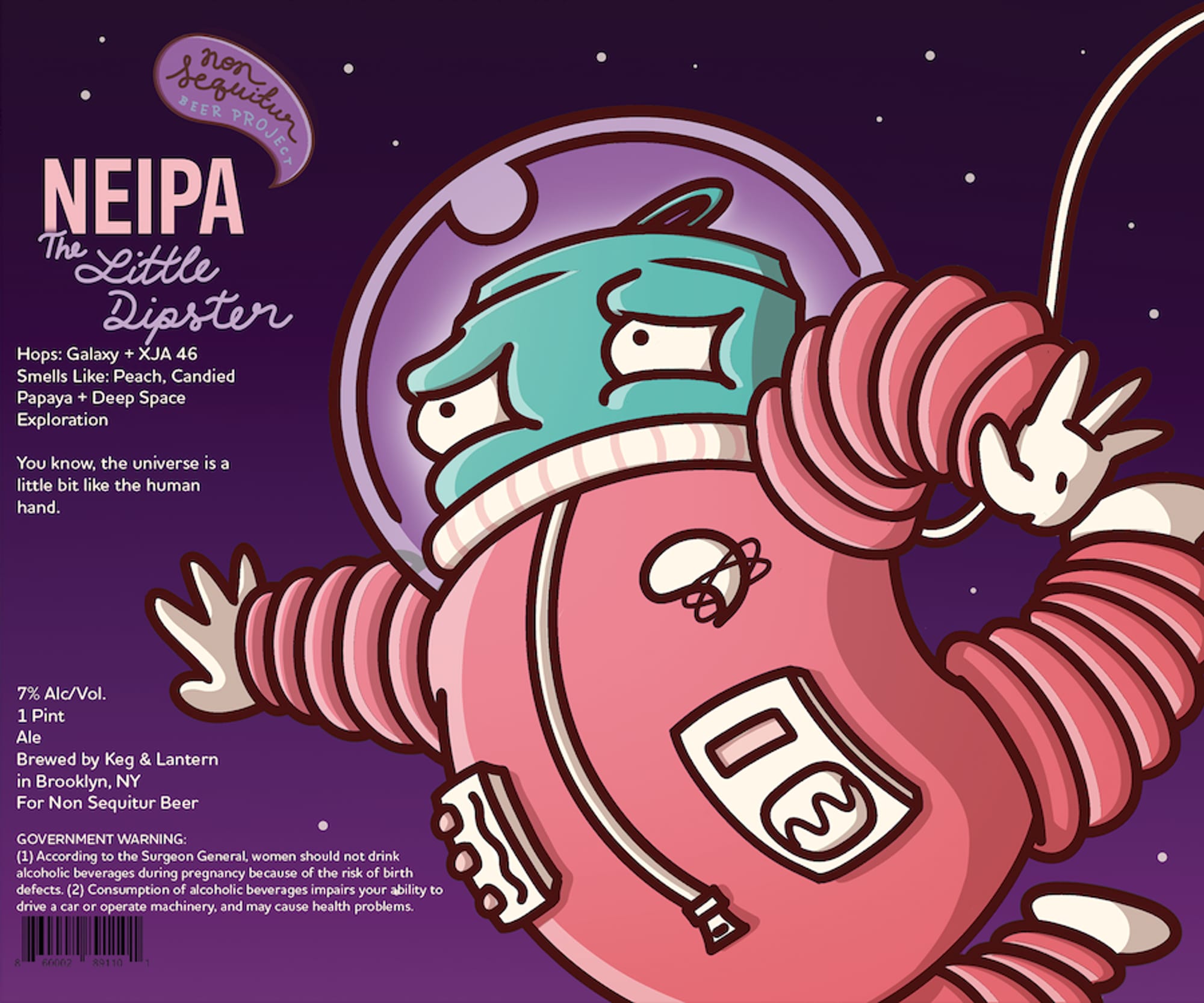 The Little Dipster by Non Sequitur Beer Project - beer label
