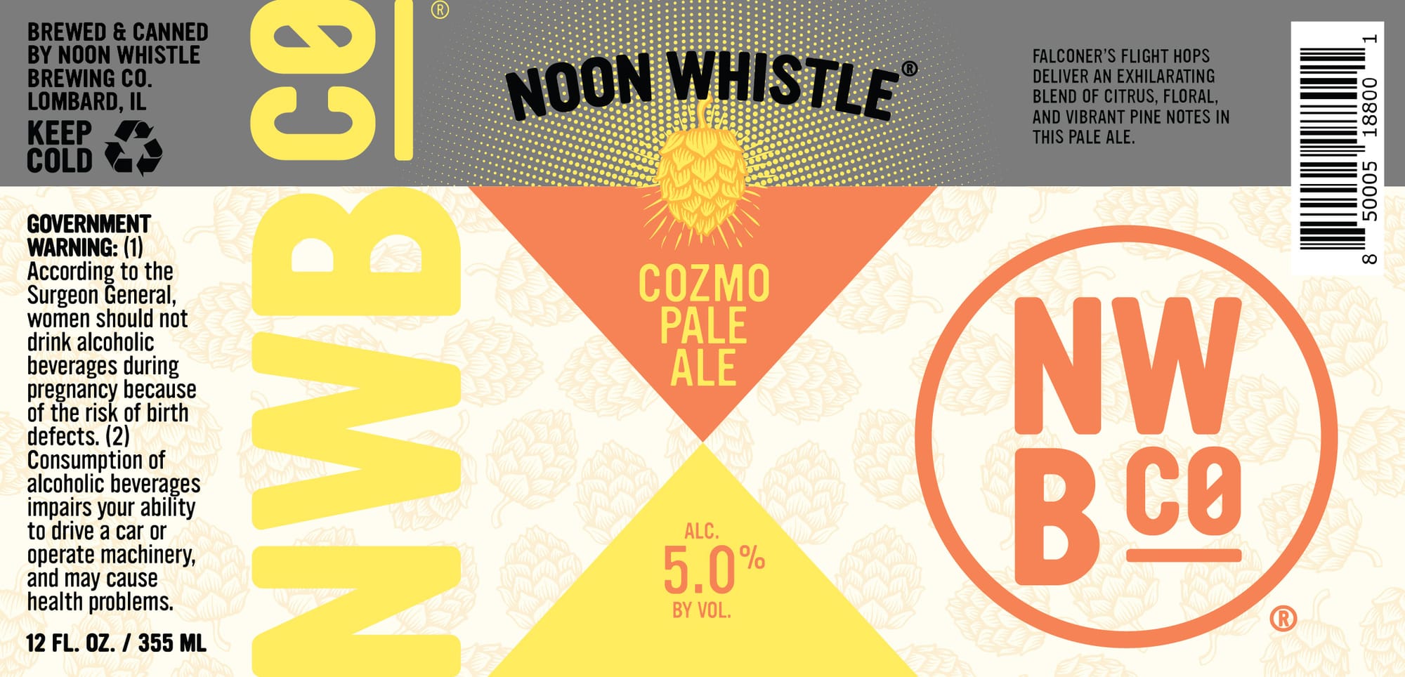 Cozmo Pale Ale by Noon Whistle Brewing Co - beer label