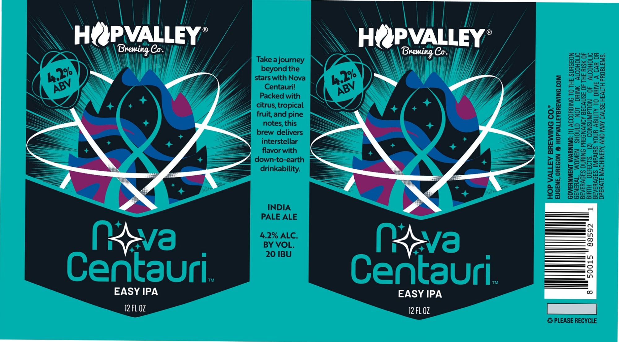 Nova Centauri by Hop Valley Brewing Co. - beer label