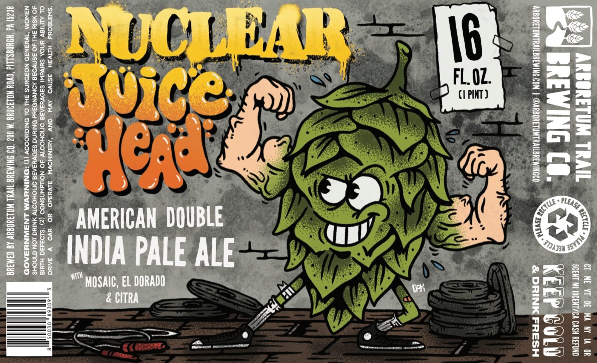 Nuclear Juice by Arboretum Trail Brewing - beer label