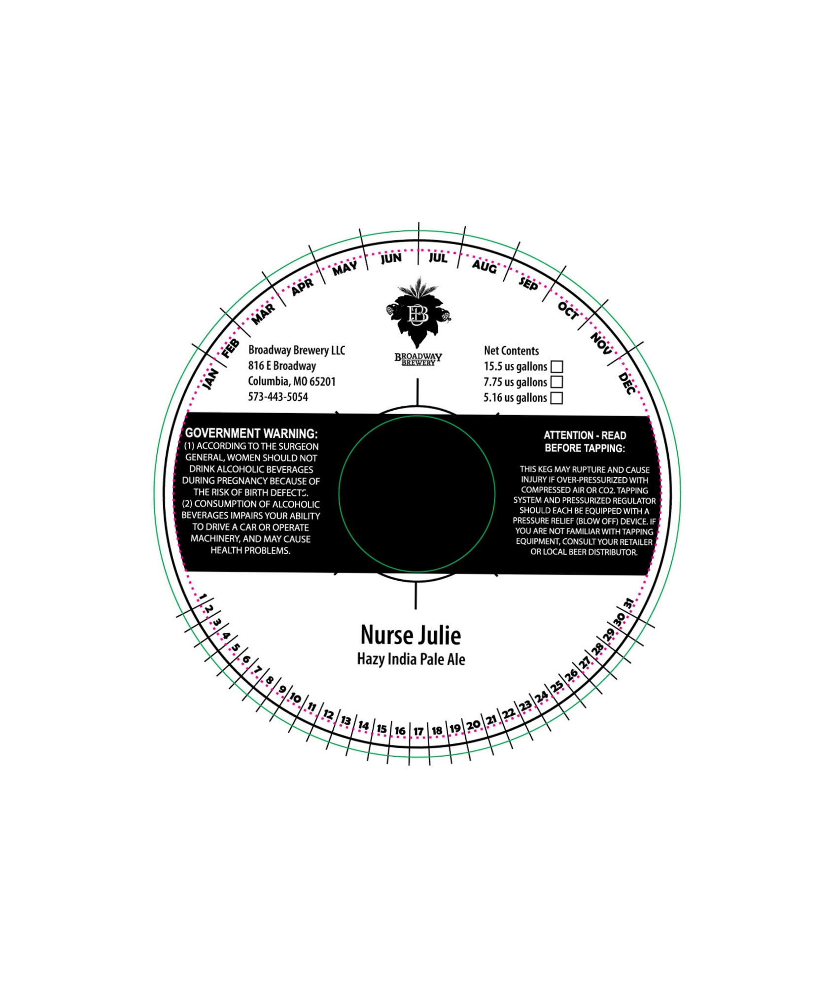 Nurse Julie by Broadway Brewery - beer label