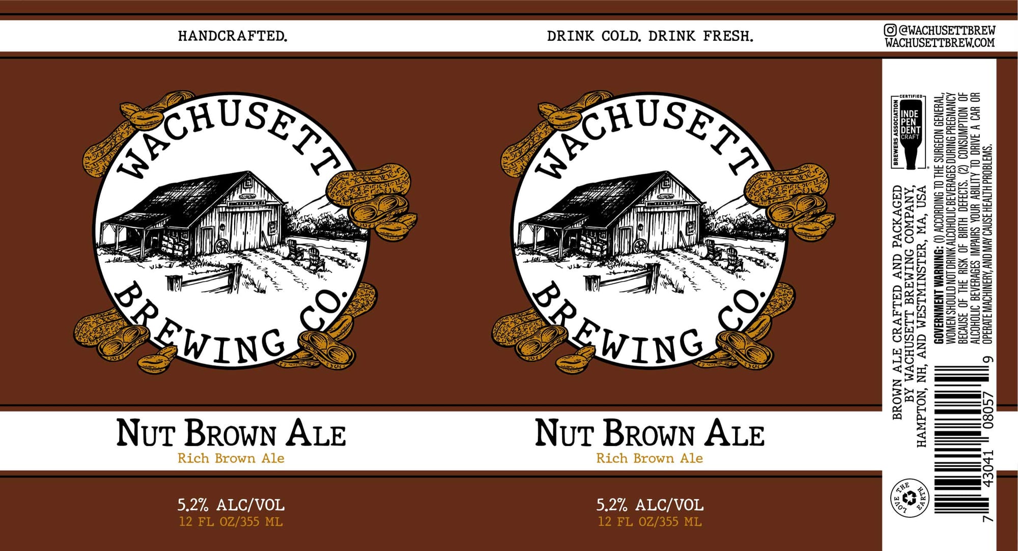 Nut Brown Ale by Wachusett Brewing Co. - beer label