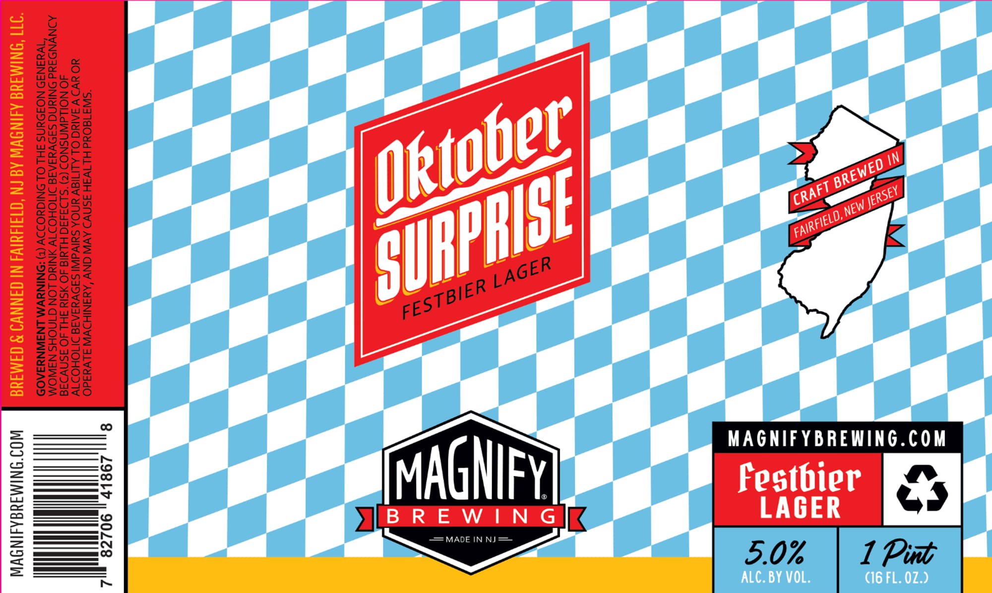 October Surprise Festbier Lager by Magnify Brewing - beer label