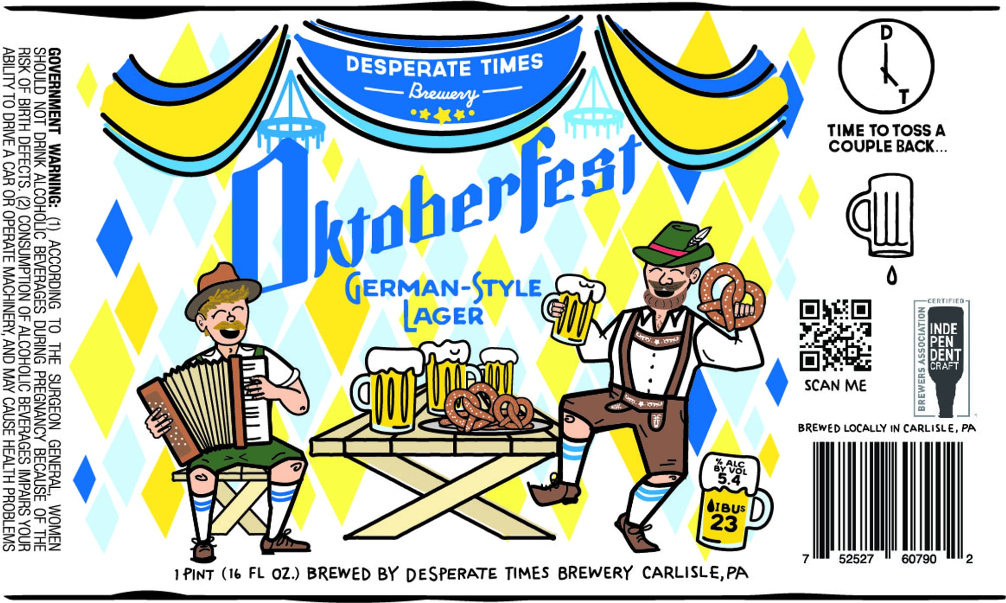 Oktoberfest by Desperate Times Brewery - beer label