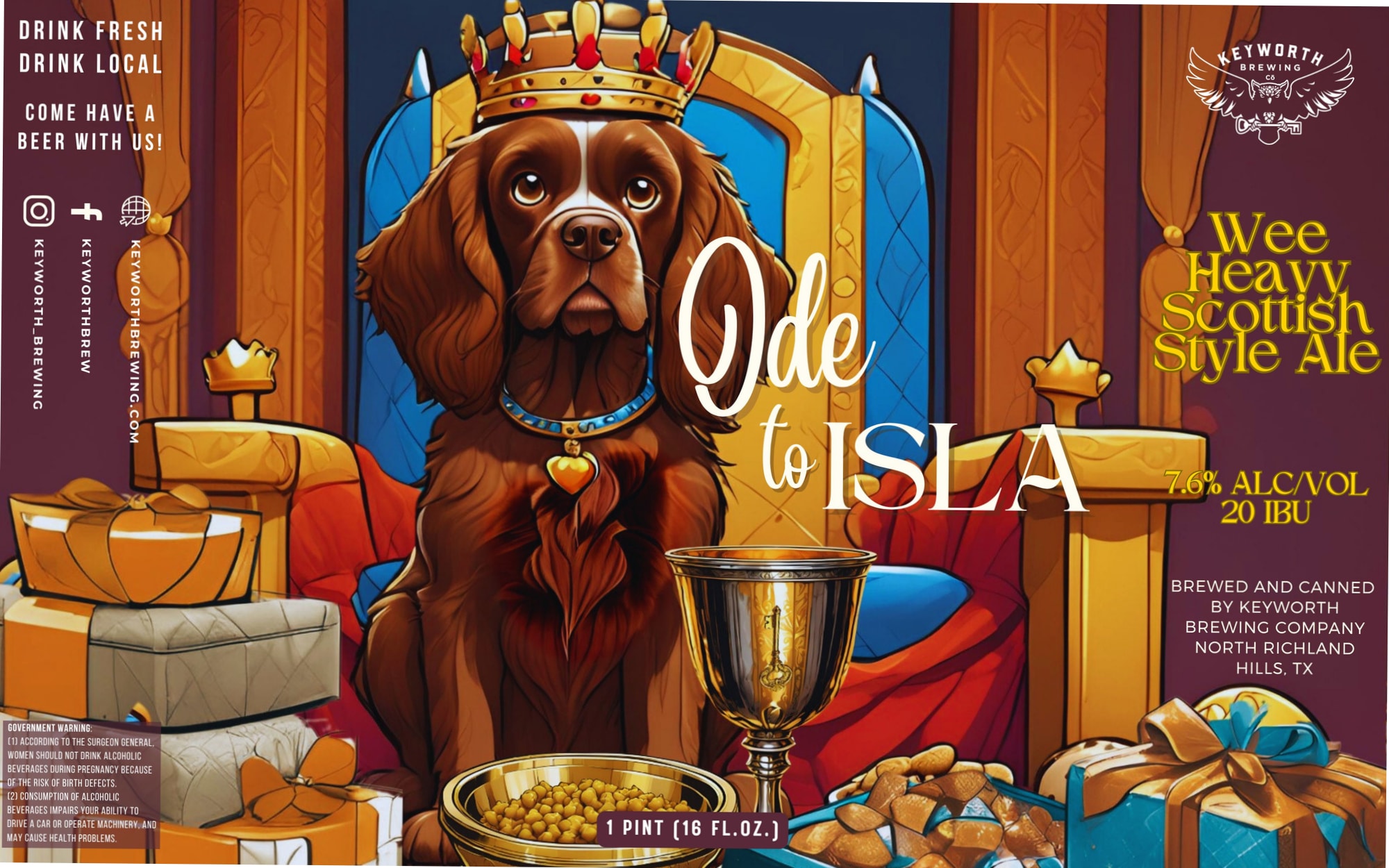 Ode to Isla by Keyworth Brewing Company - beer label