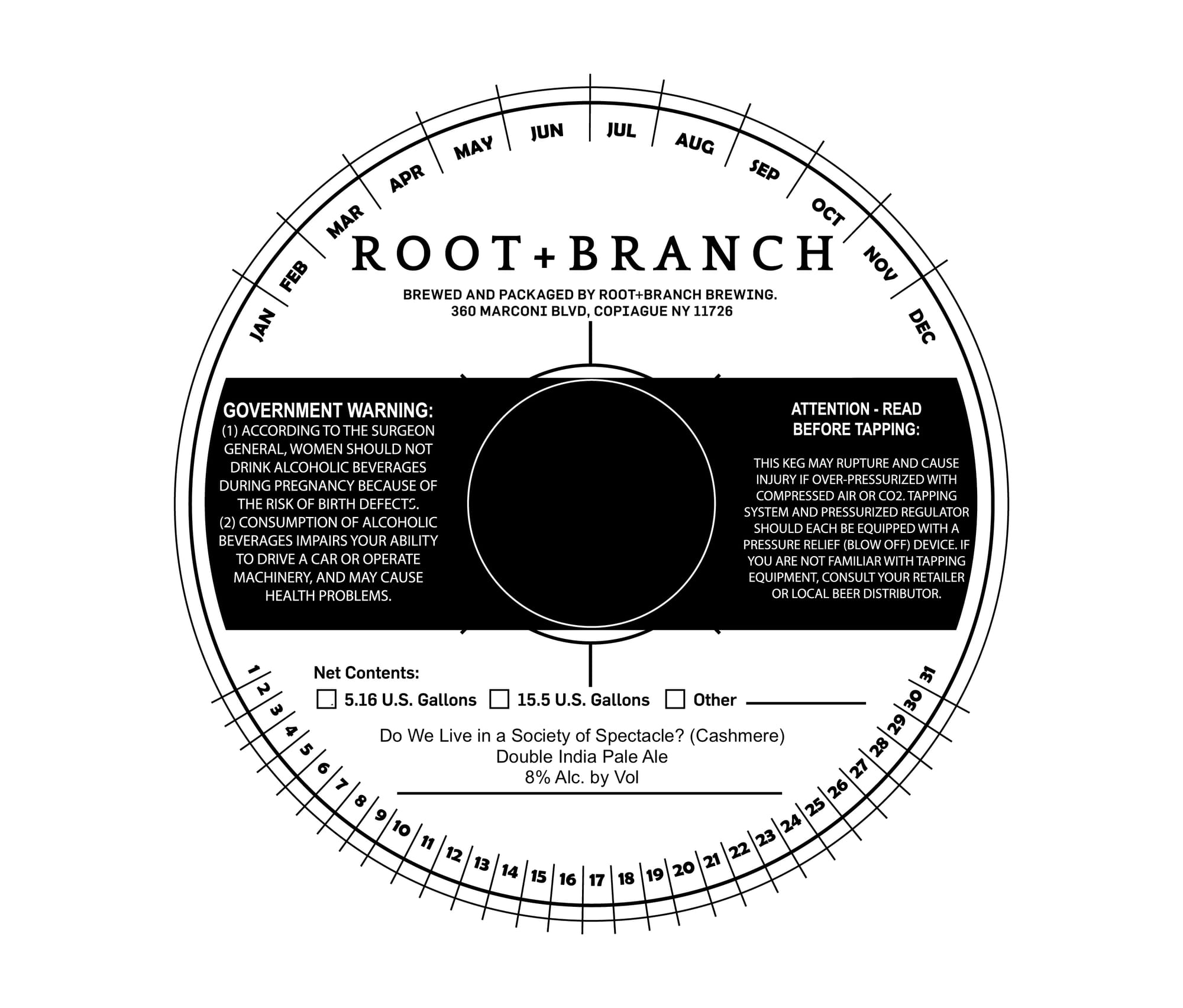 Do We Live in a Society of Spectacle? by Root + Branch Brewing - beer label
