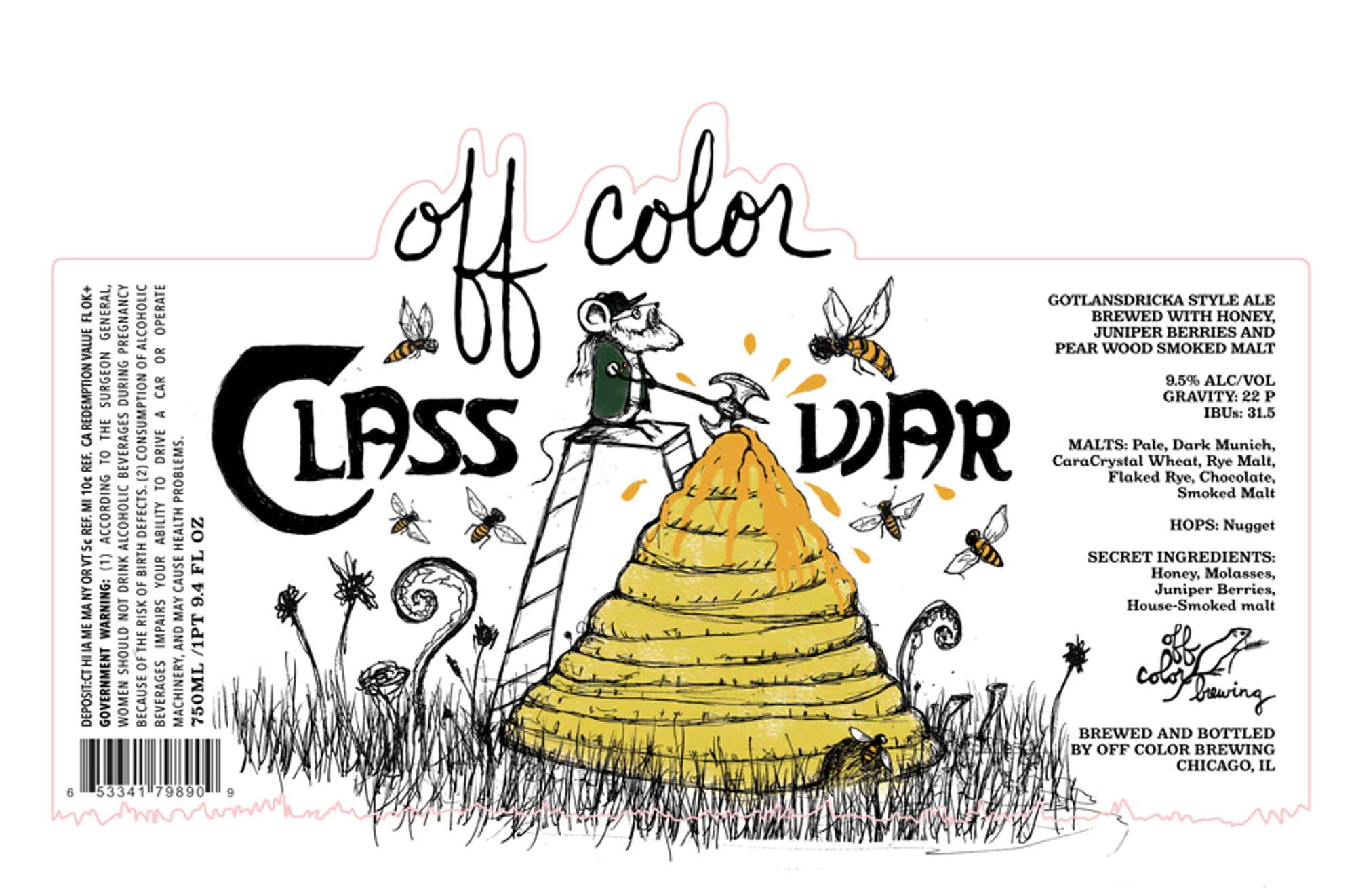 Class War by Off Color Brewing - beer label