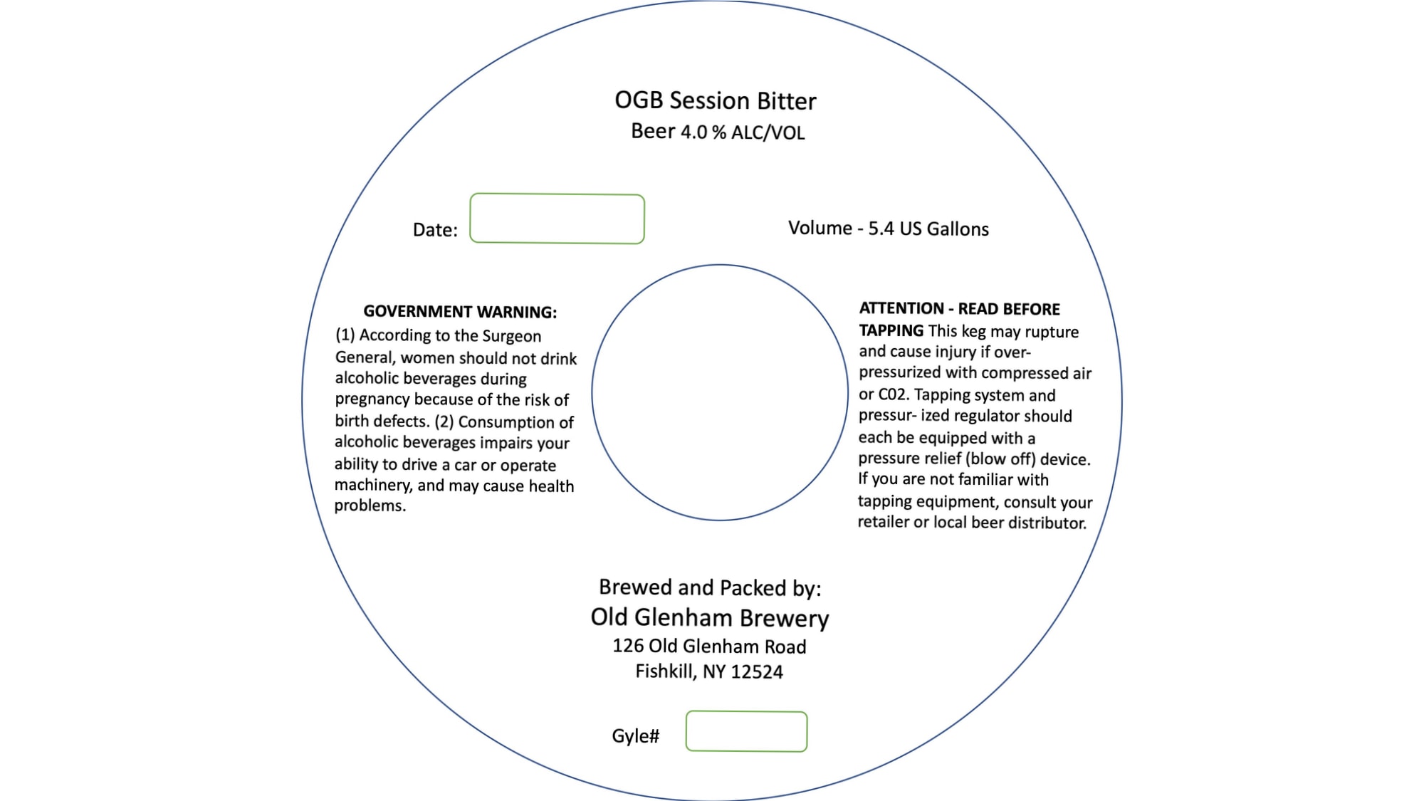 OGB Session Bitter by Old Glenham Brewery - beer label