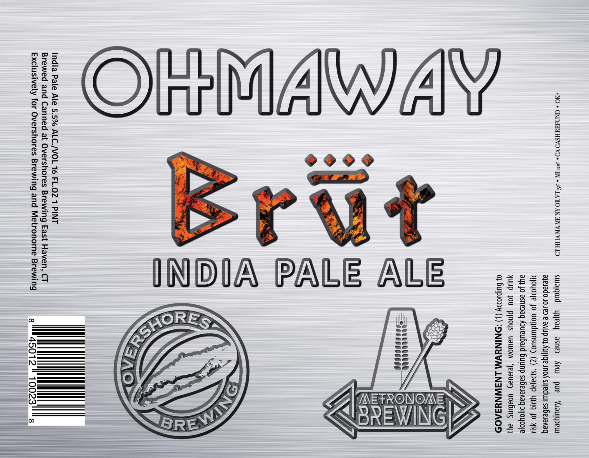 Ohmaway Brüt by Overshores Brewing - beer label