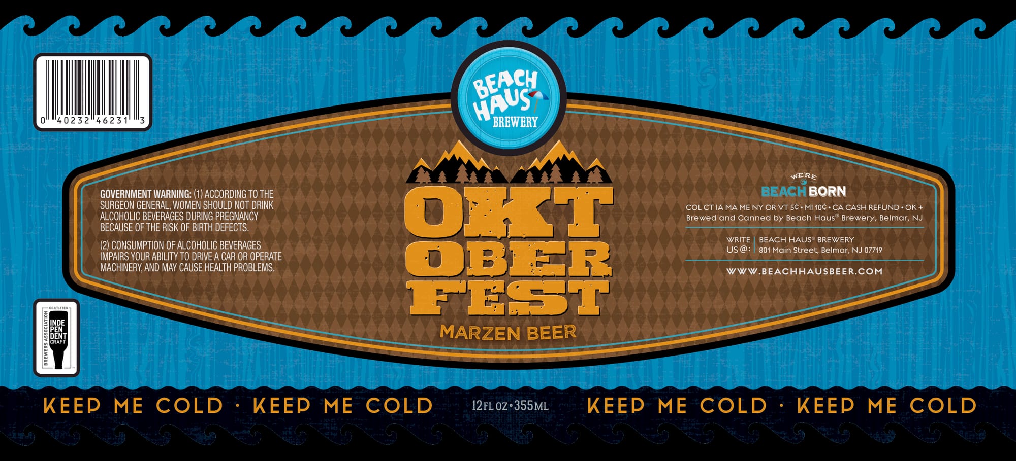 Oktoberfest by Beach Haus Brewery - beer label