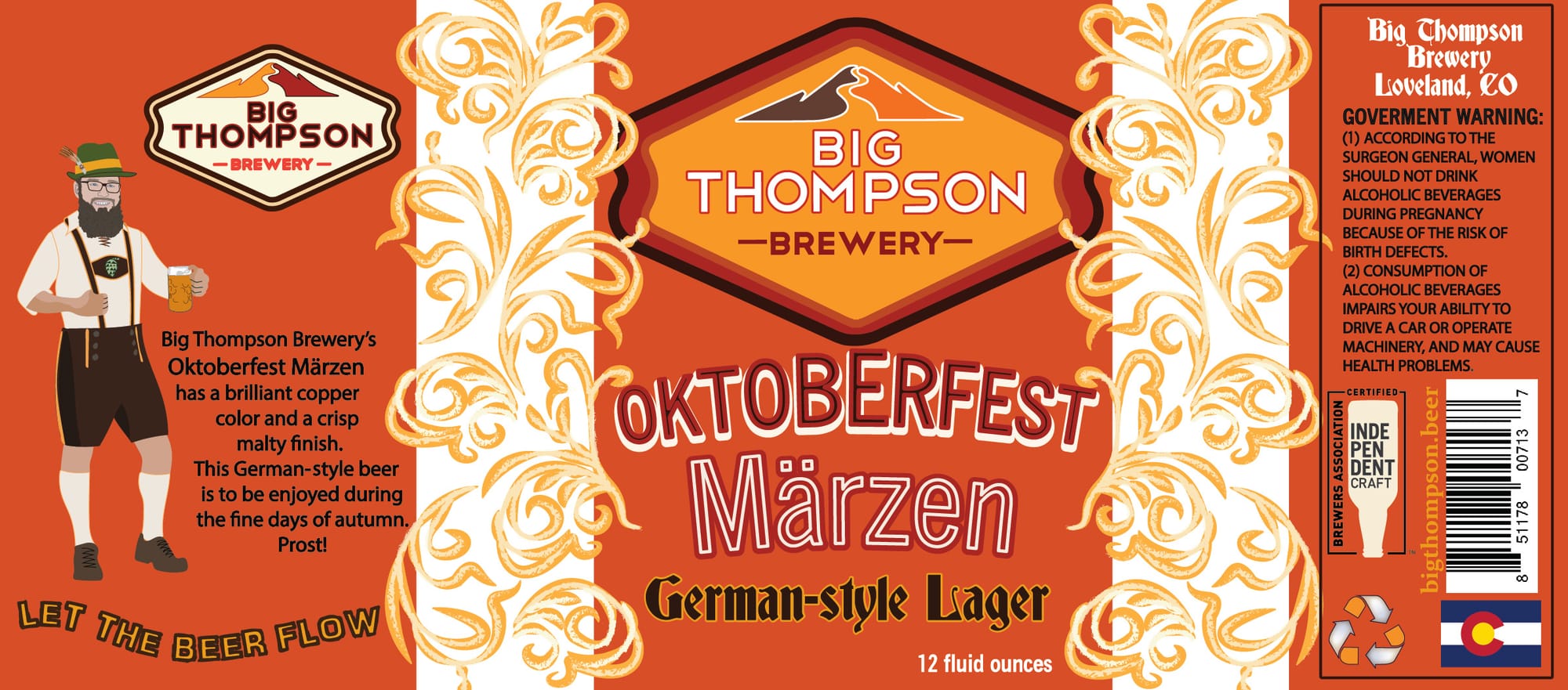Oktoberfest Märzen by Big Thompson Brewery - beer label