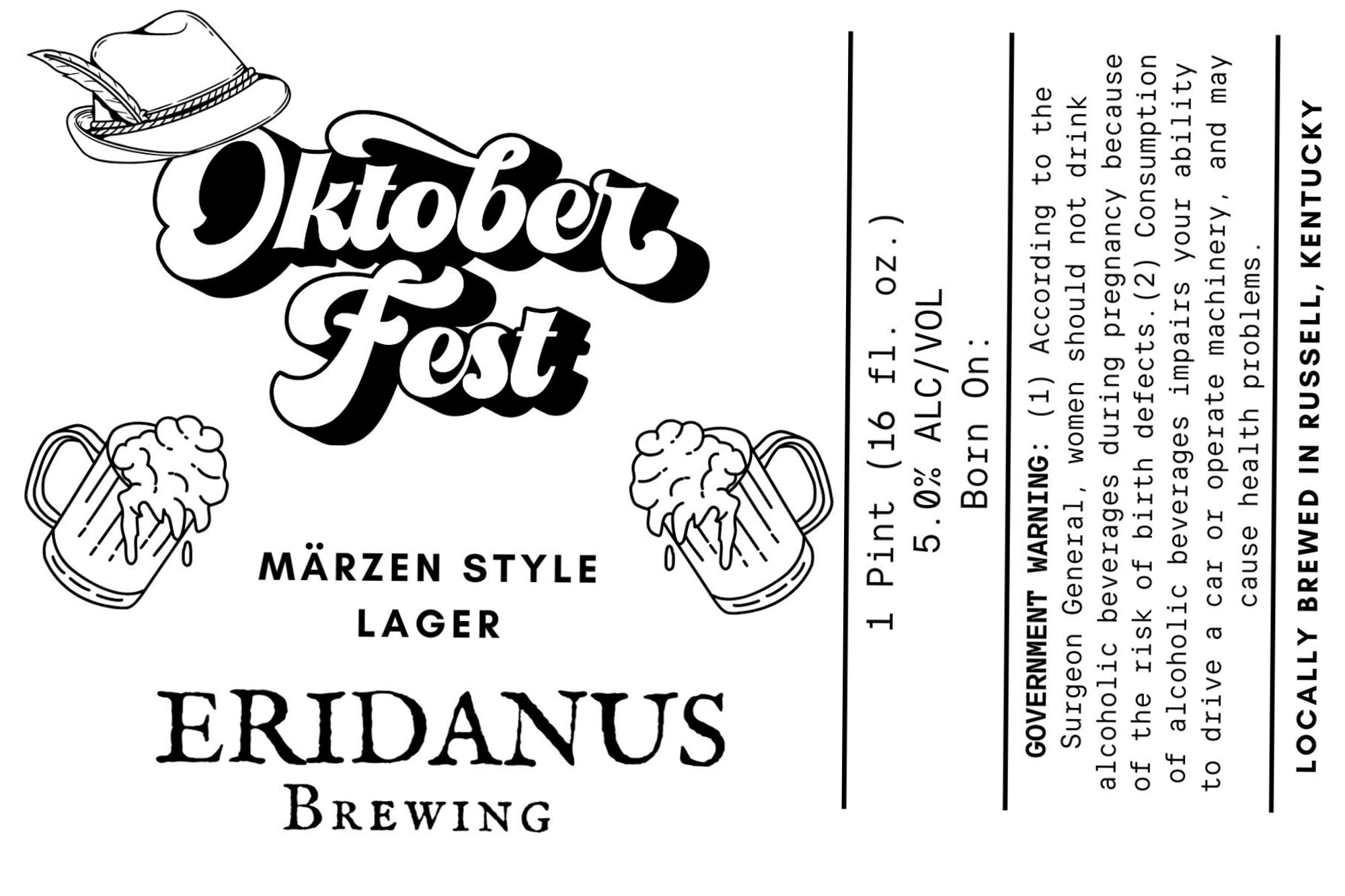 Oktoberfest Märzen Lager by Eridanus Brewing - beer label